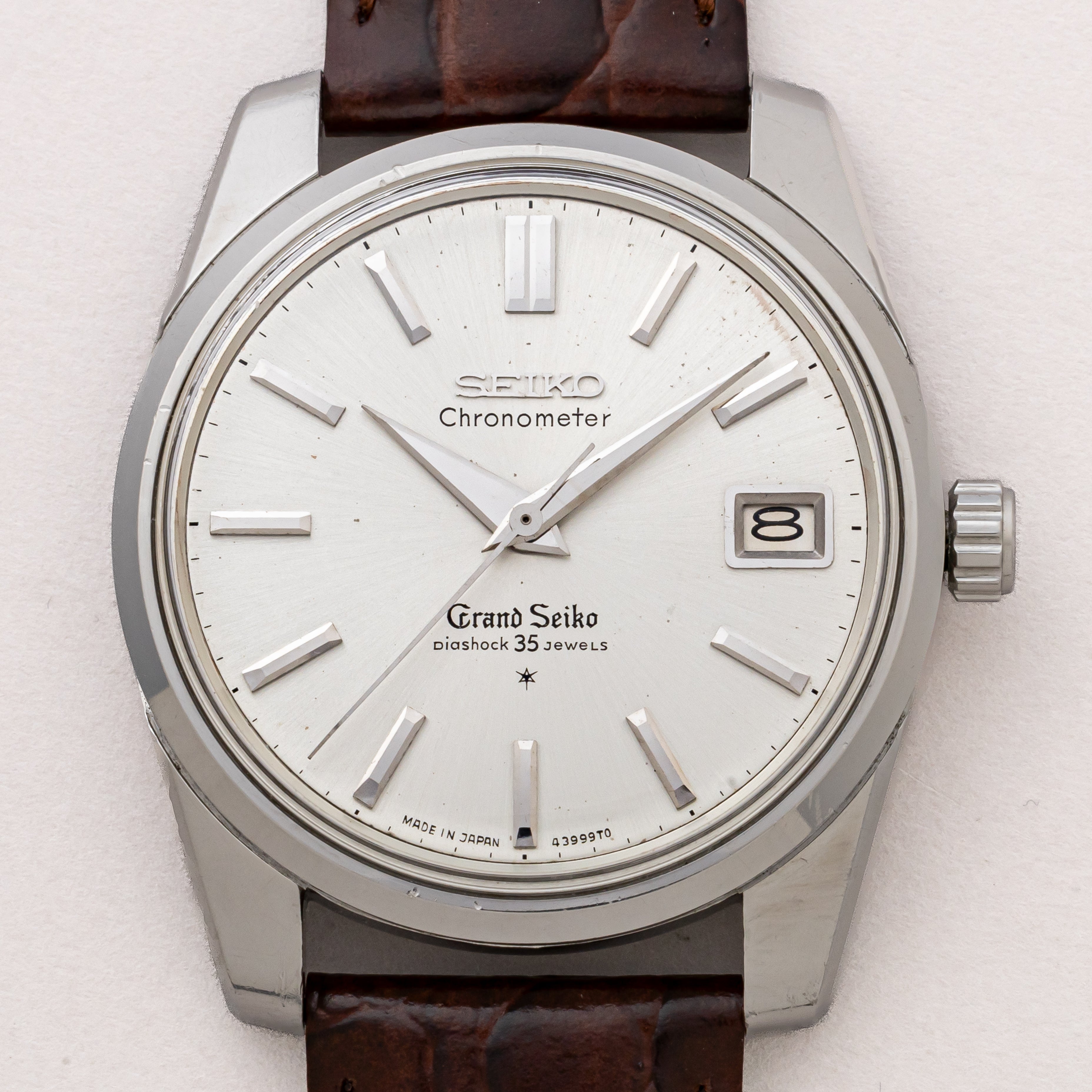 グランドセイコー セルフデーター 1965年製 57GS クロノメーター Ref.5722-9990 AD文字盤 ライオンメダリオン