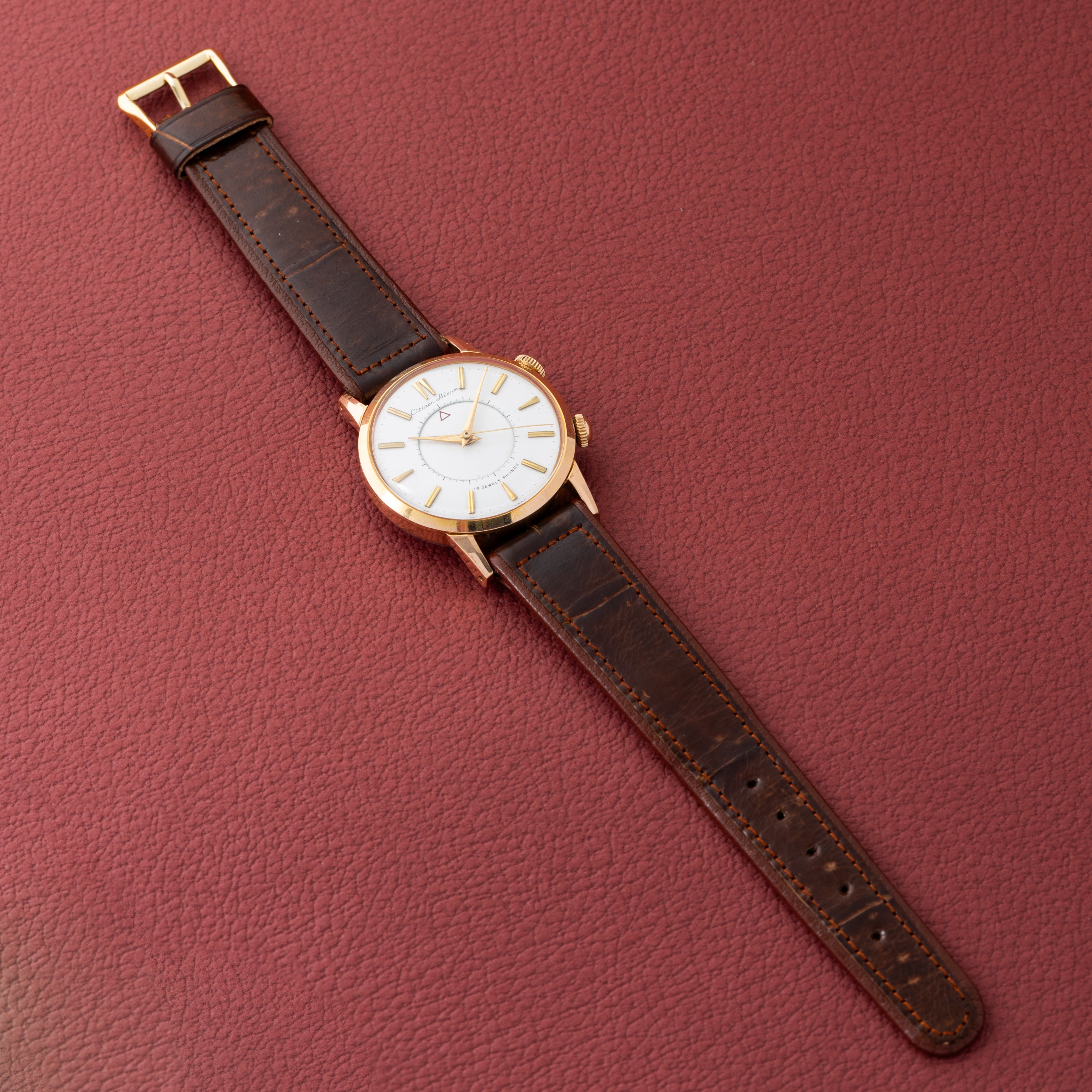 シチズン アラーム 手巻き 1961年製 ジャガールクルトフェイス 初期