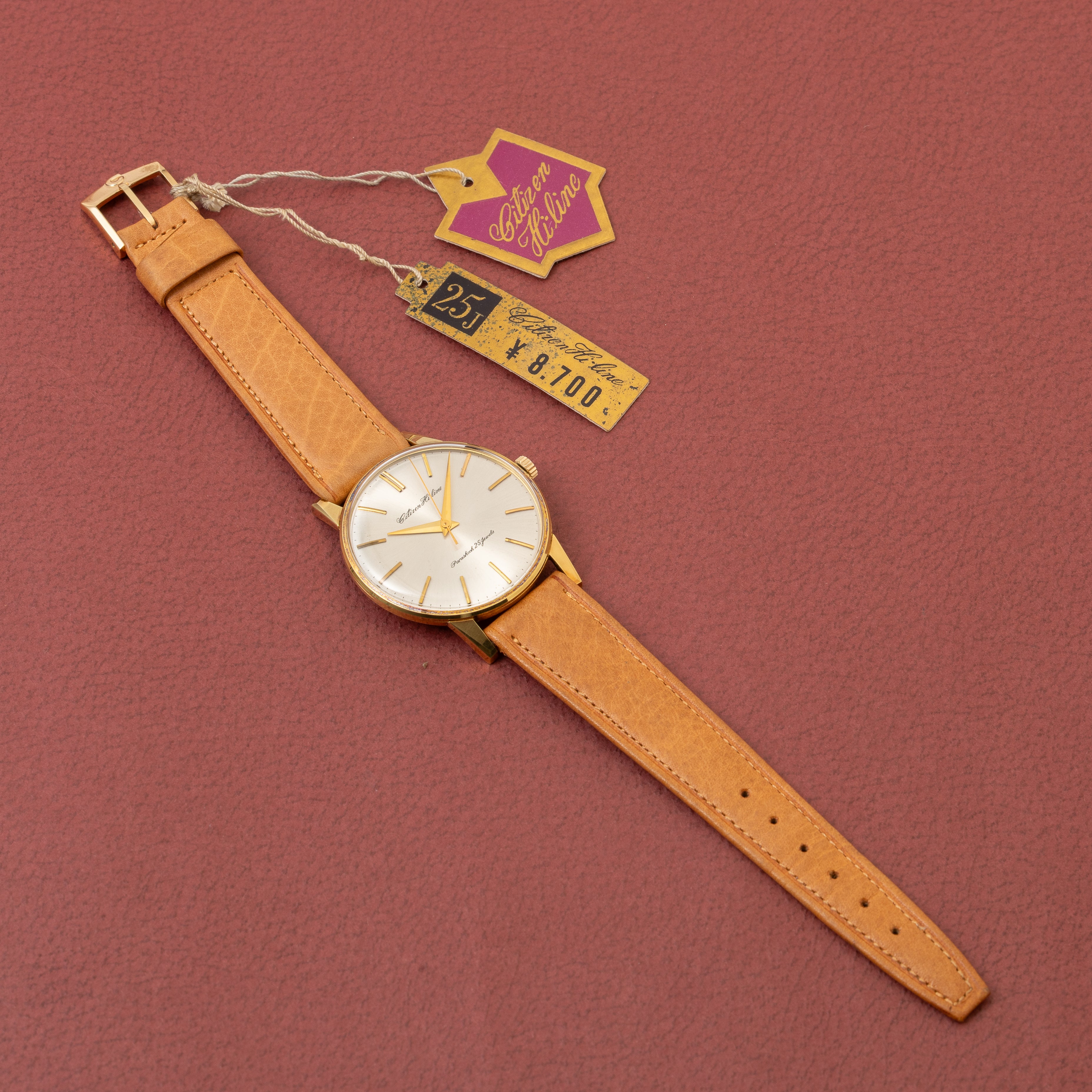 シチズン ハイライン タグ付き美品 1963年製 オリジナル革ベルト尾錠 Ref.HL515702