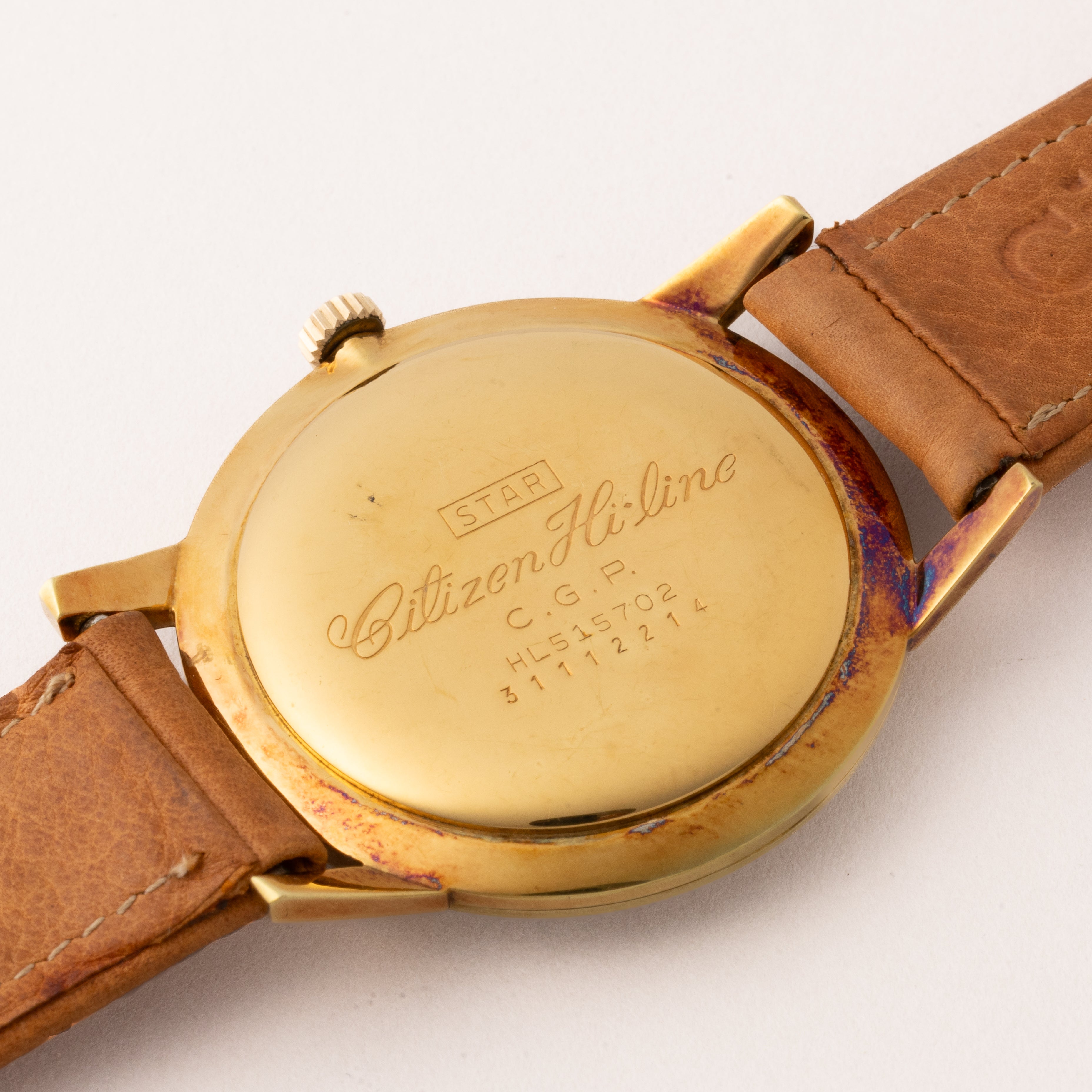 シチズン ハイライン タグ付き美品 1963年製 オリジナル革ベルト尾錠 Ref.HL515702