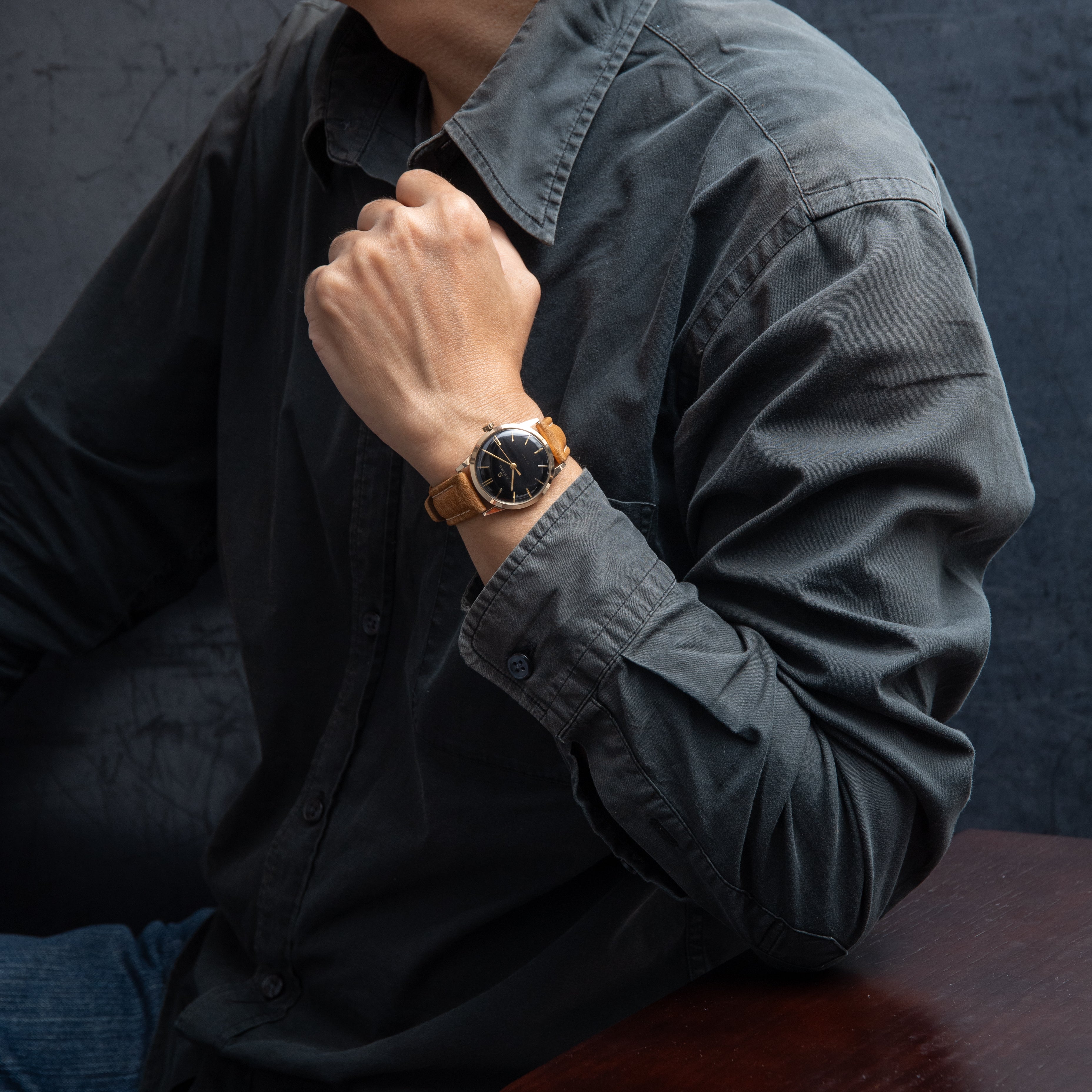 セイコー スーパー 1960年製(昭和35年製) オリジナルブラックダイヤル 手巻き 14KGF