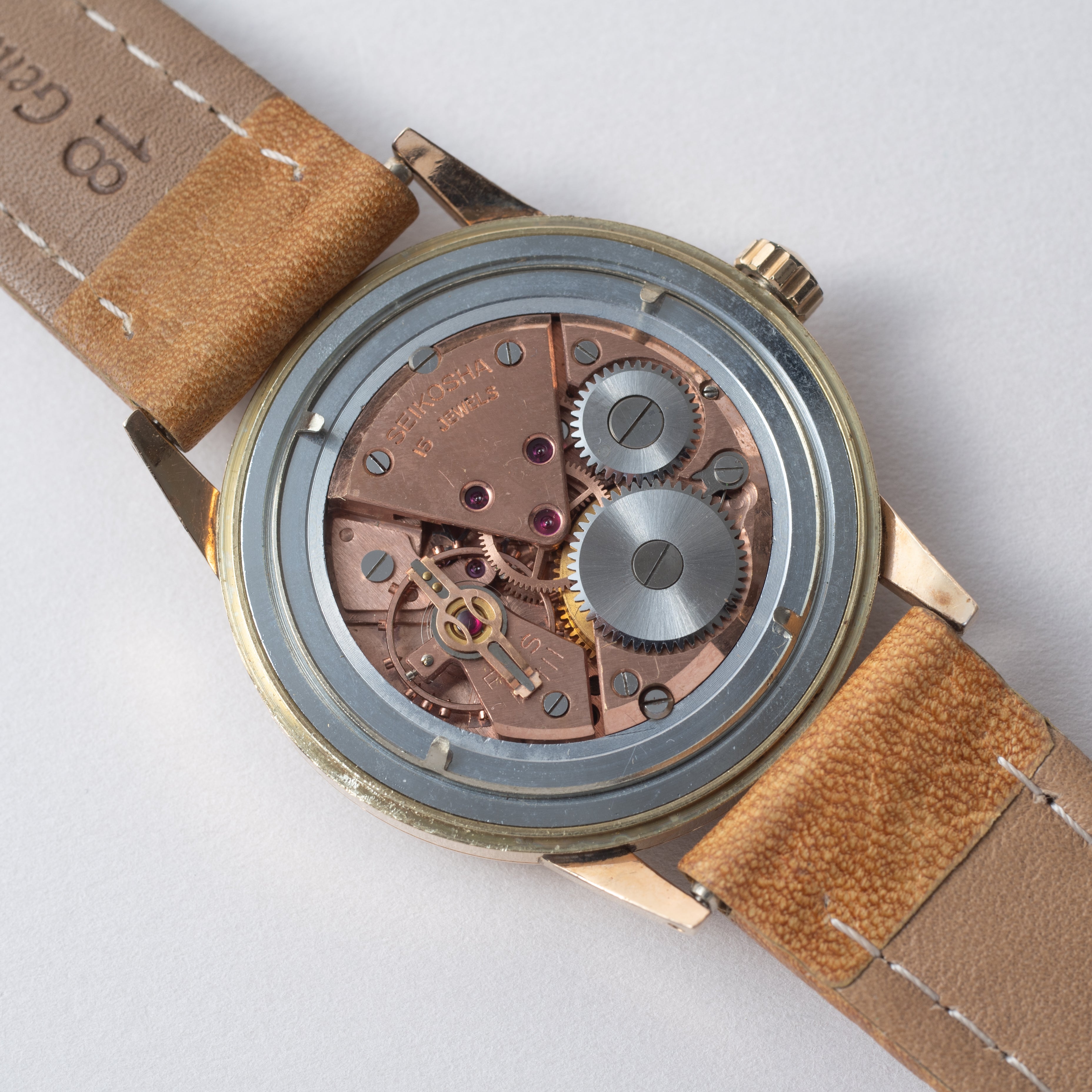 セイコー スーパー 1960年製(昭和35年製) オリジナルブラックダイヤル 手巻き 14KGF