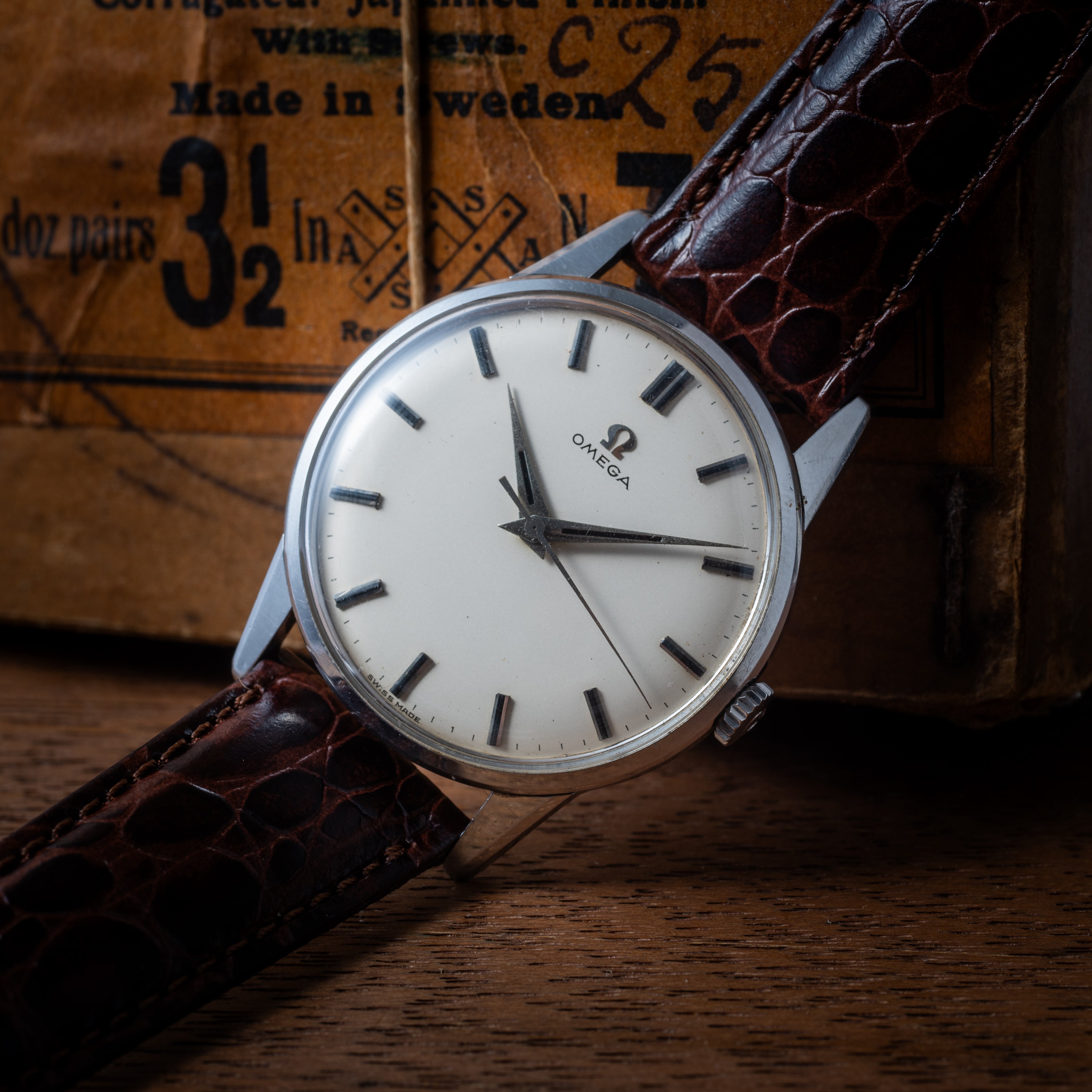 オメガ 30mmキャリバー Cal.285 アイボリーダイヤル 1960年製(昭和35年製)