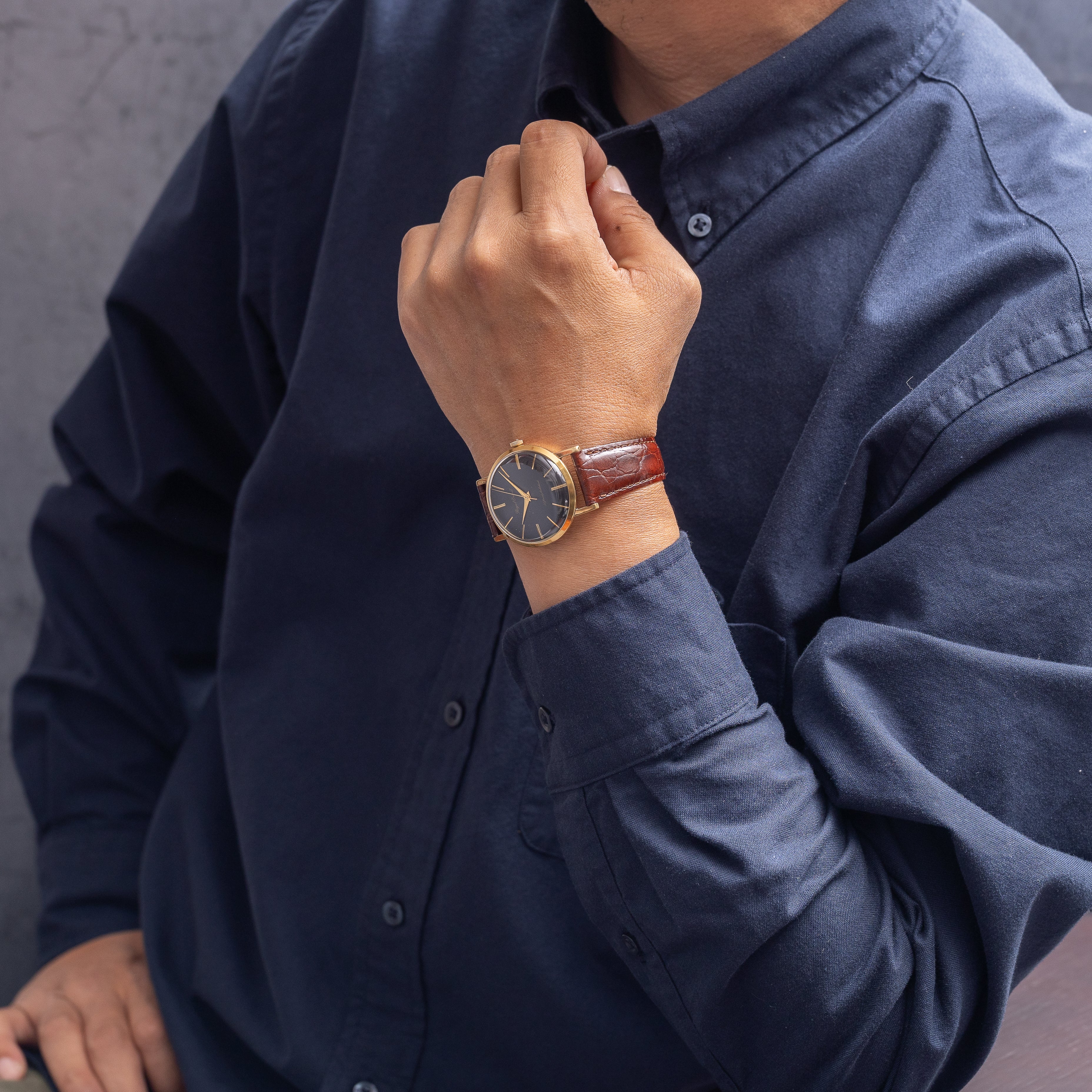 ロイヤル オリエント レコードダイヤル 手巻き 金張り 1960年代