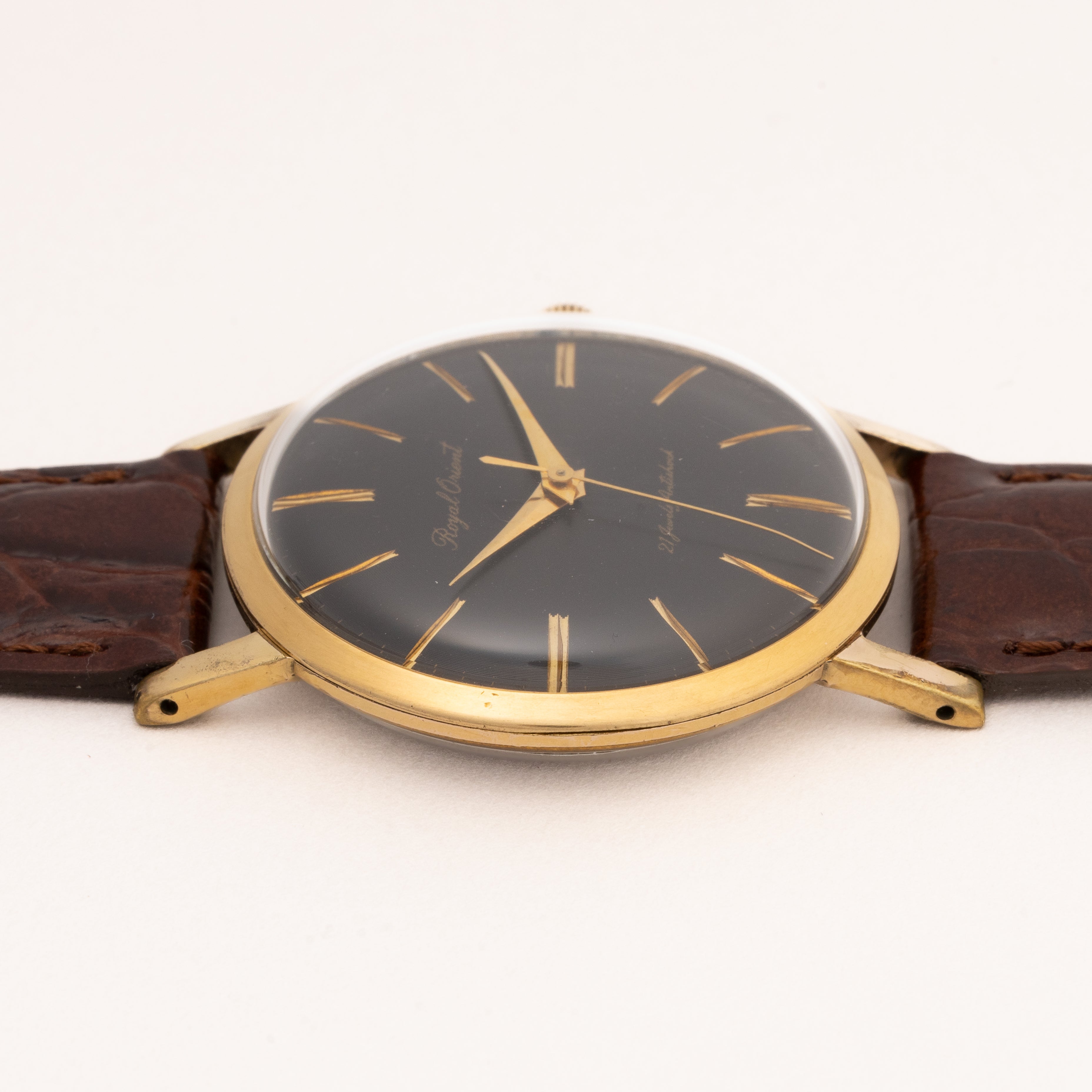 ロイヤル オリエント レコードダイヤル 手巻き 金張り 1960年代