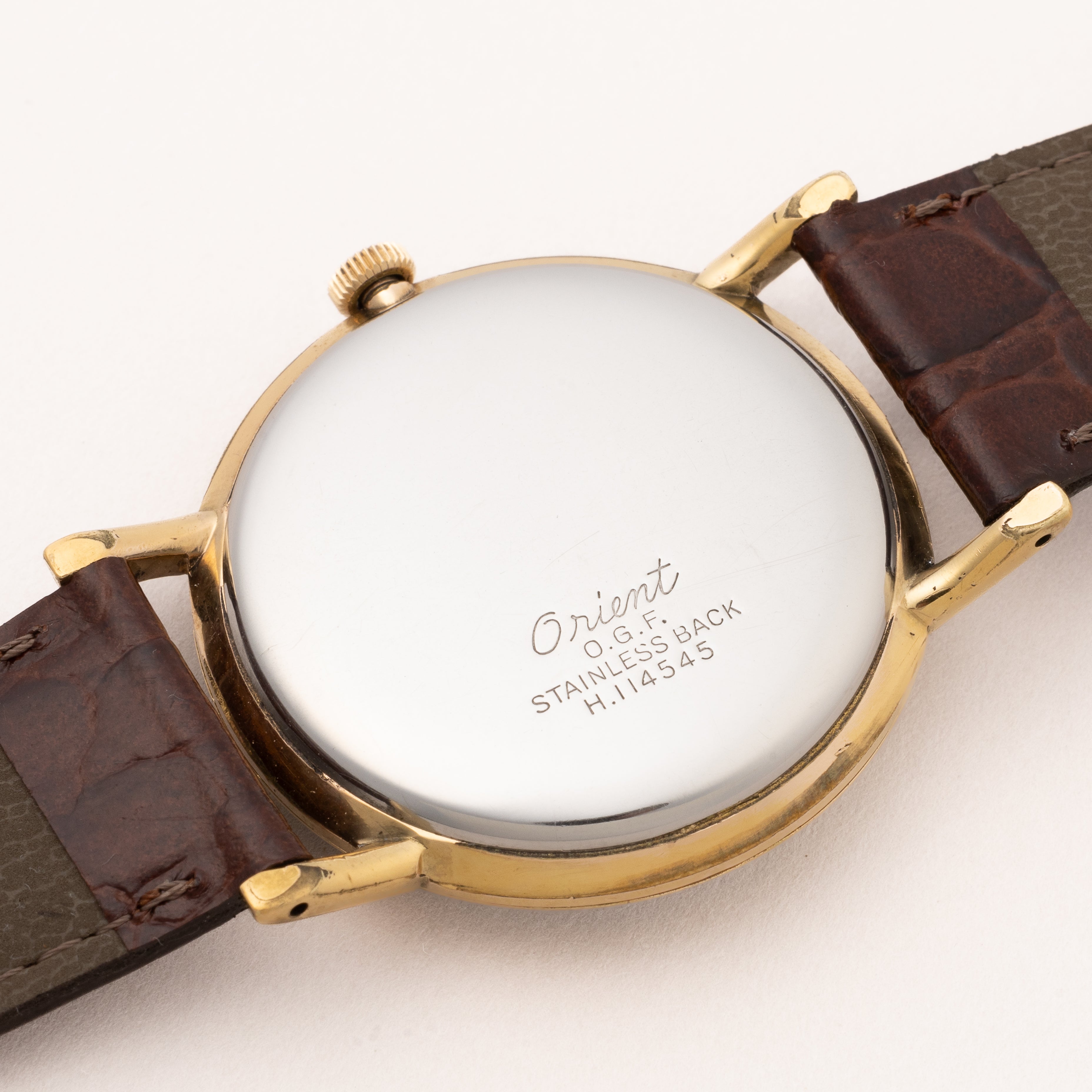 ロイヤル オリエント レコードダイヤル 手巻き 金張り 1960年代