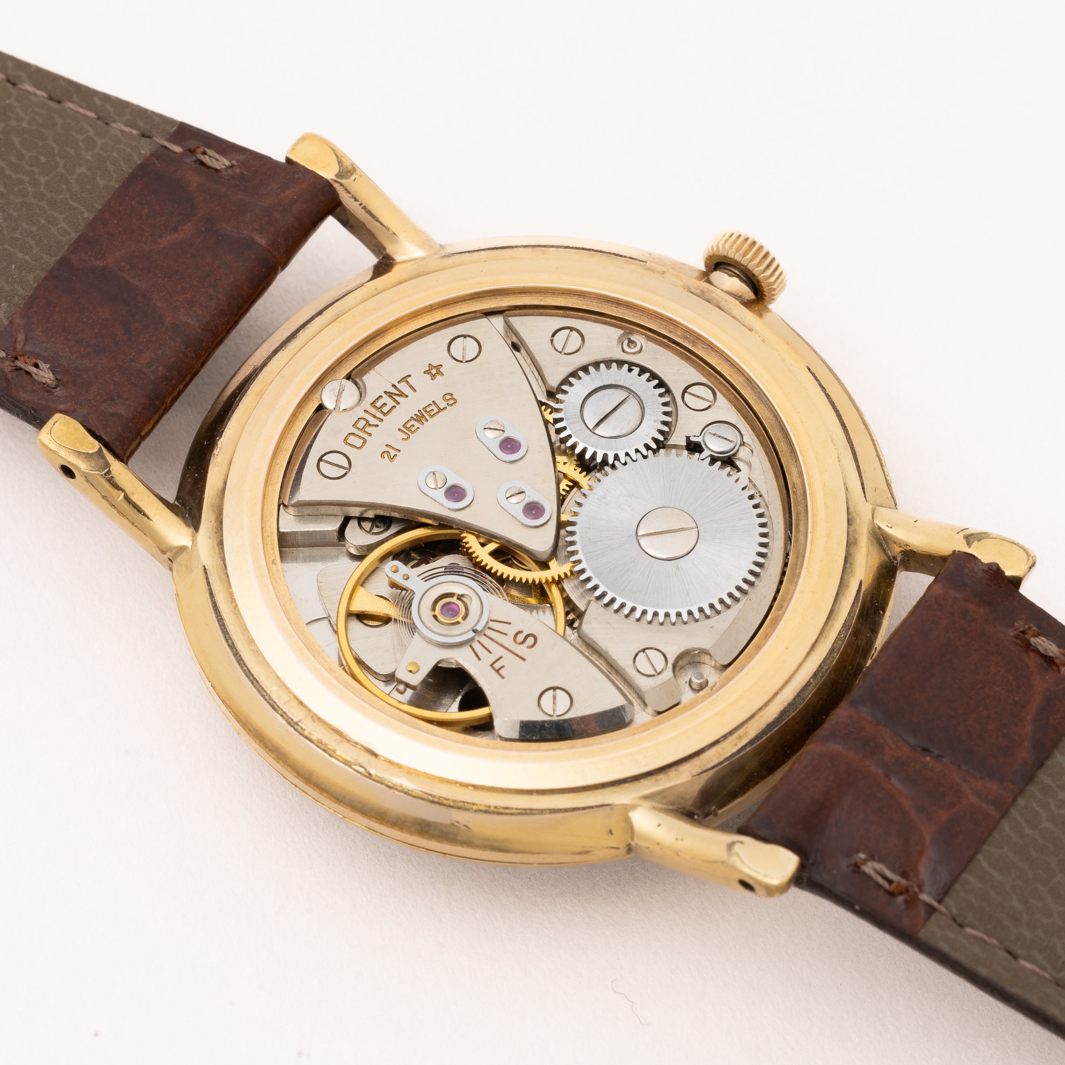 ロイヤル オリエント レコードダイヤル 手巻き 金張り 1960年代