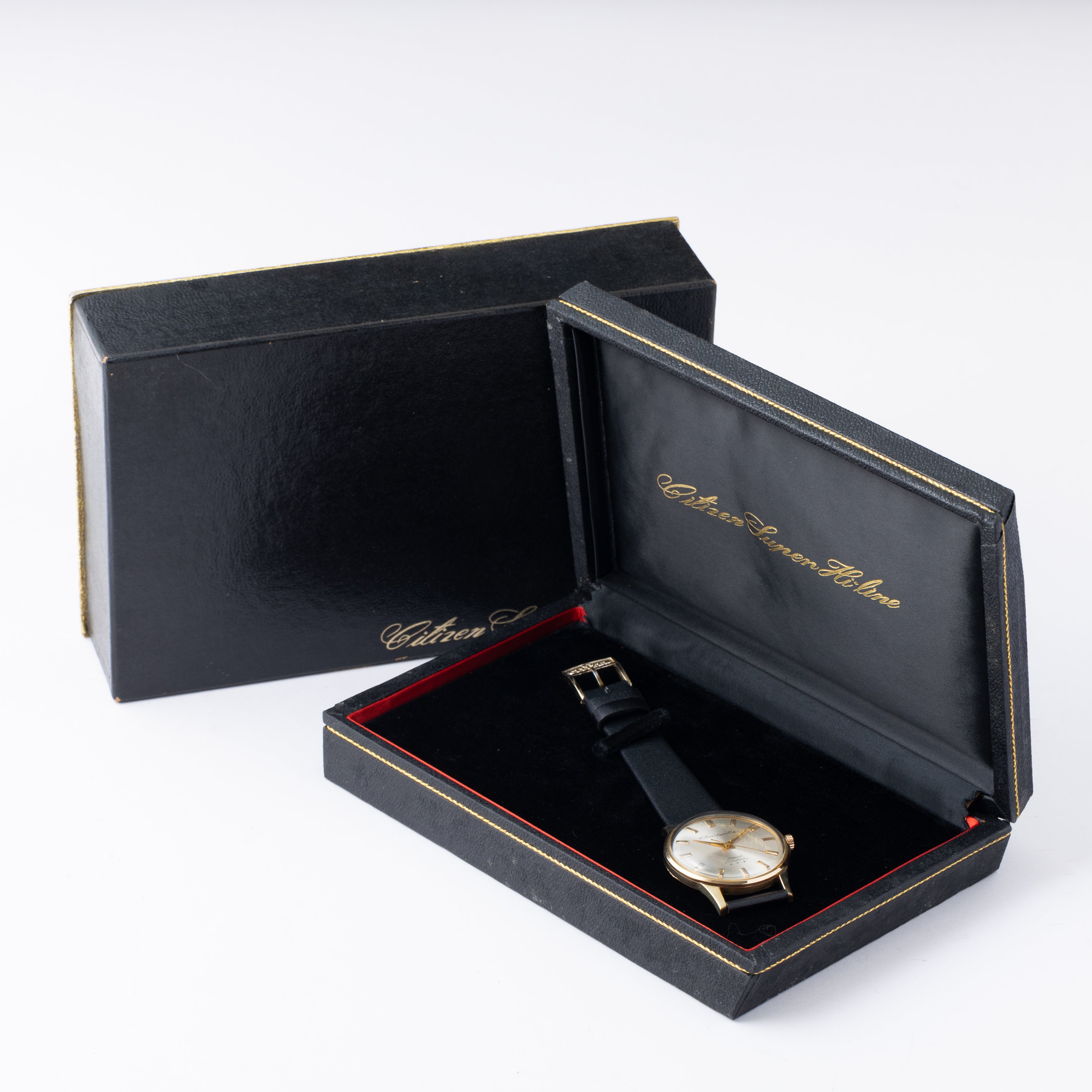 シチズン スーパーハイライン 1963年製 14KGF 三ツ星 箱,純正尾錠付き