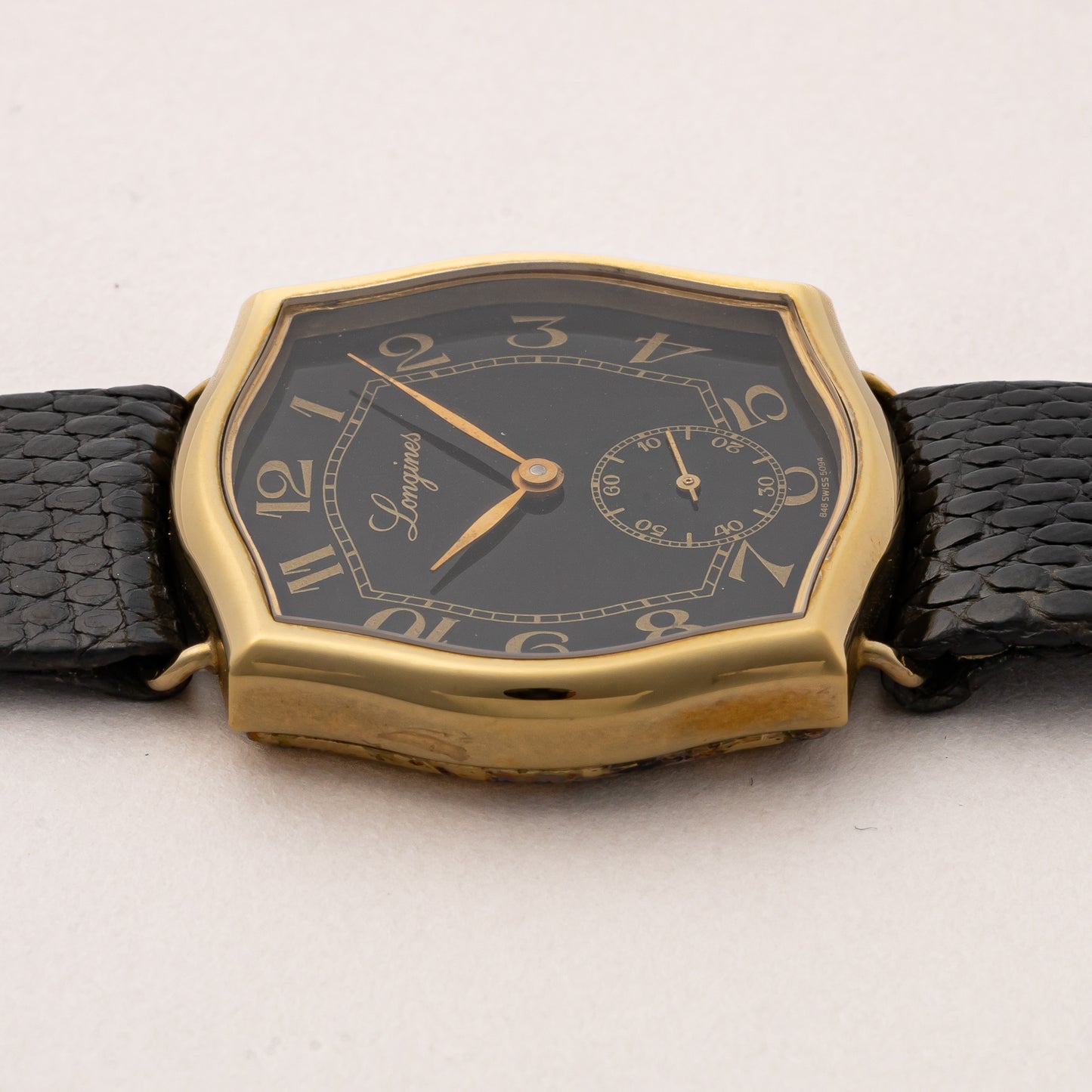 ロンジン メンズ 手巻き 金張り アラビアダイヤル 1970年代 スモールセコンド タグ付き