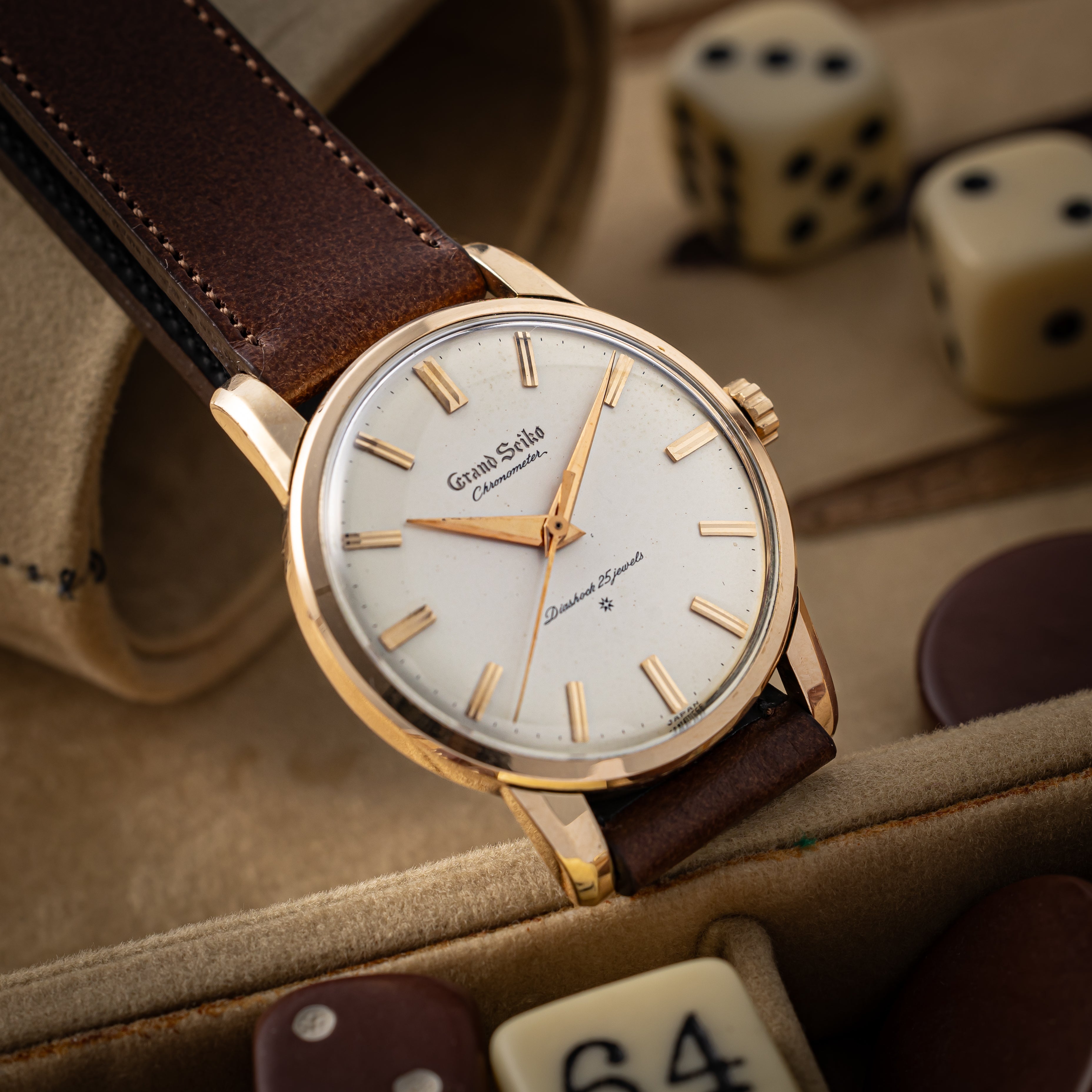 グランドセイコー ファースト 彫り文字盤 1961年製 フラット針 Ref.J14070