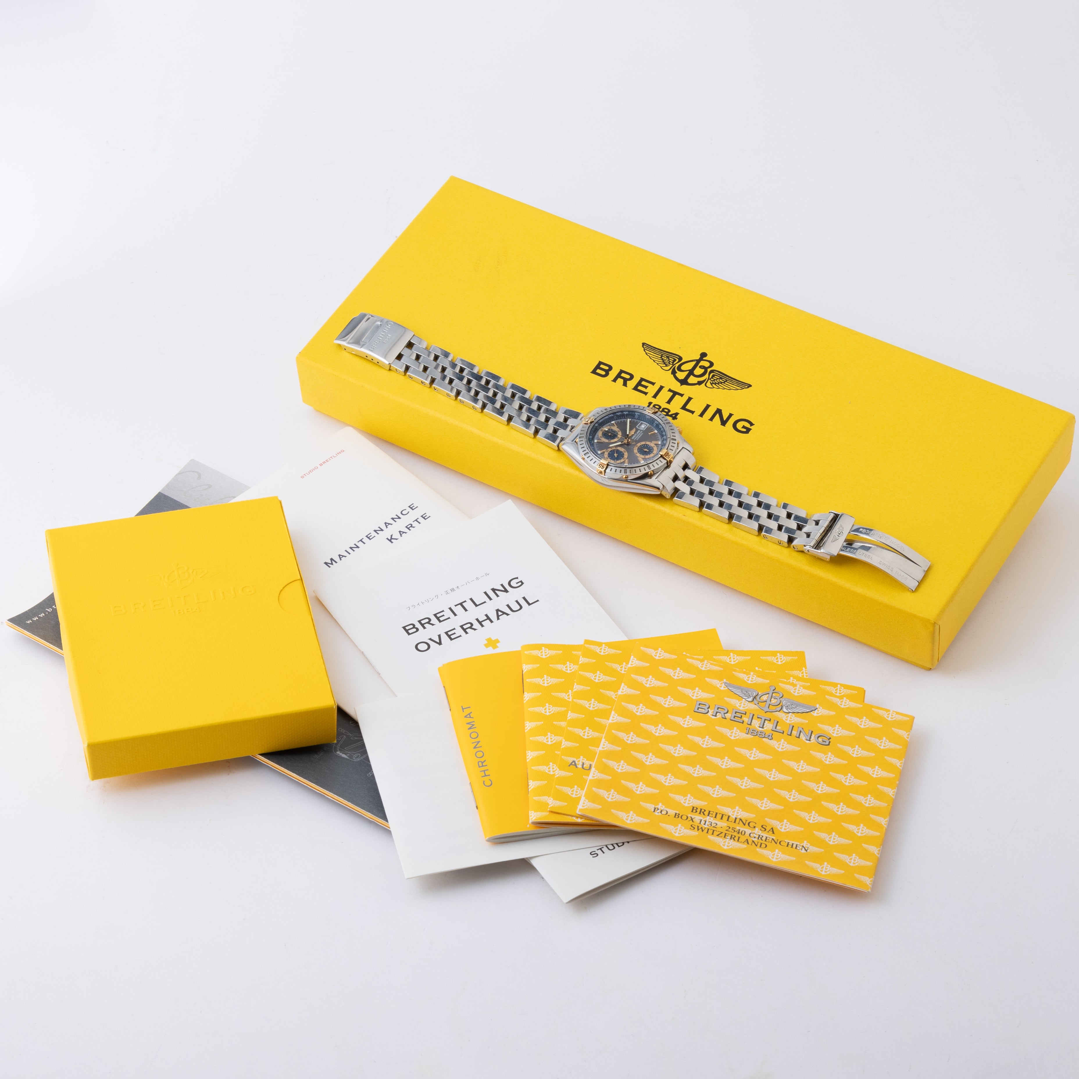 ブライトリング クロノマット 2002年販売 Ref.B147J00PA ギャランティー,メーカー修理明細付き