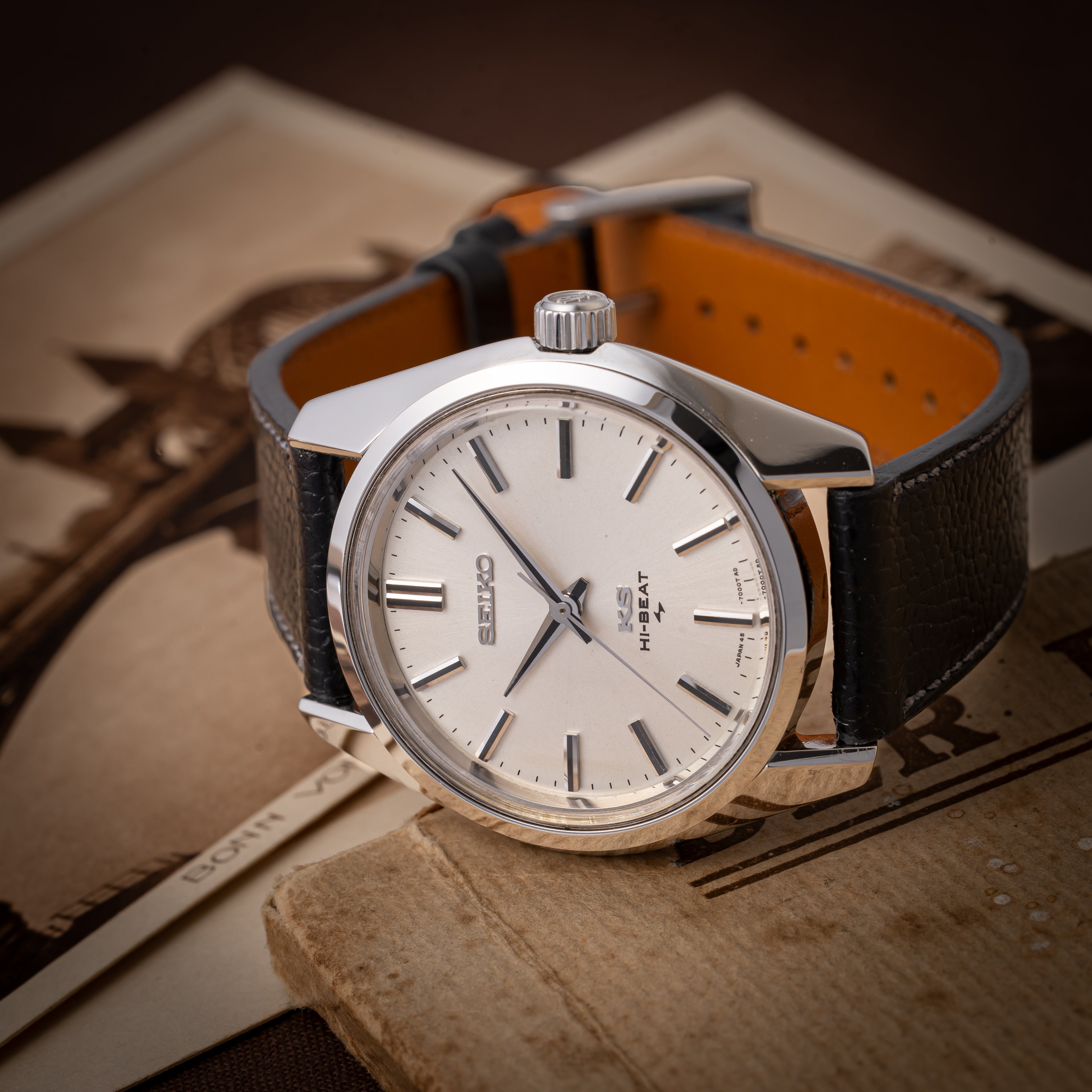 キングセイコー 45KS 1969年製 Ref.45-7000 ハイビート 純正尾錠付き