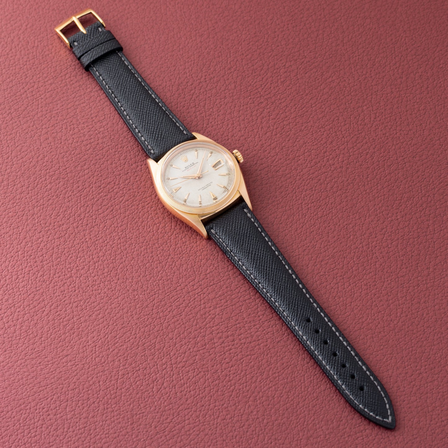 ロレックス デイトジャスト36 ビッグバブル Ovettone Ref.6305 18金無垢 1950年代製