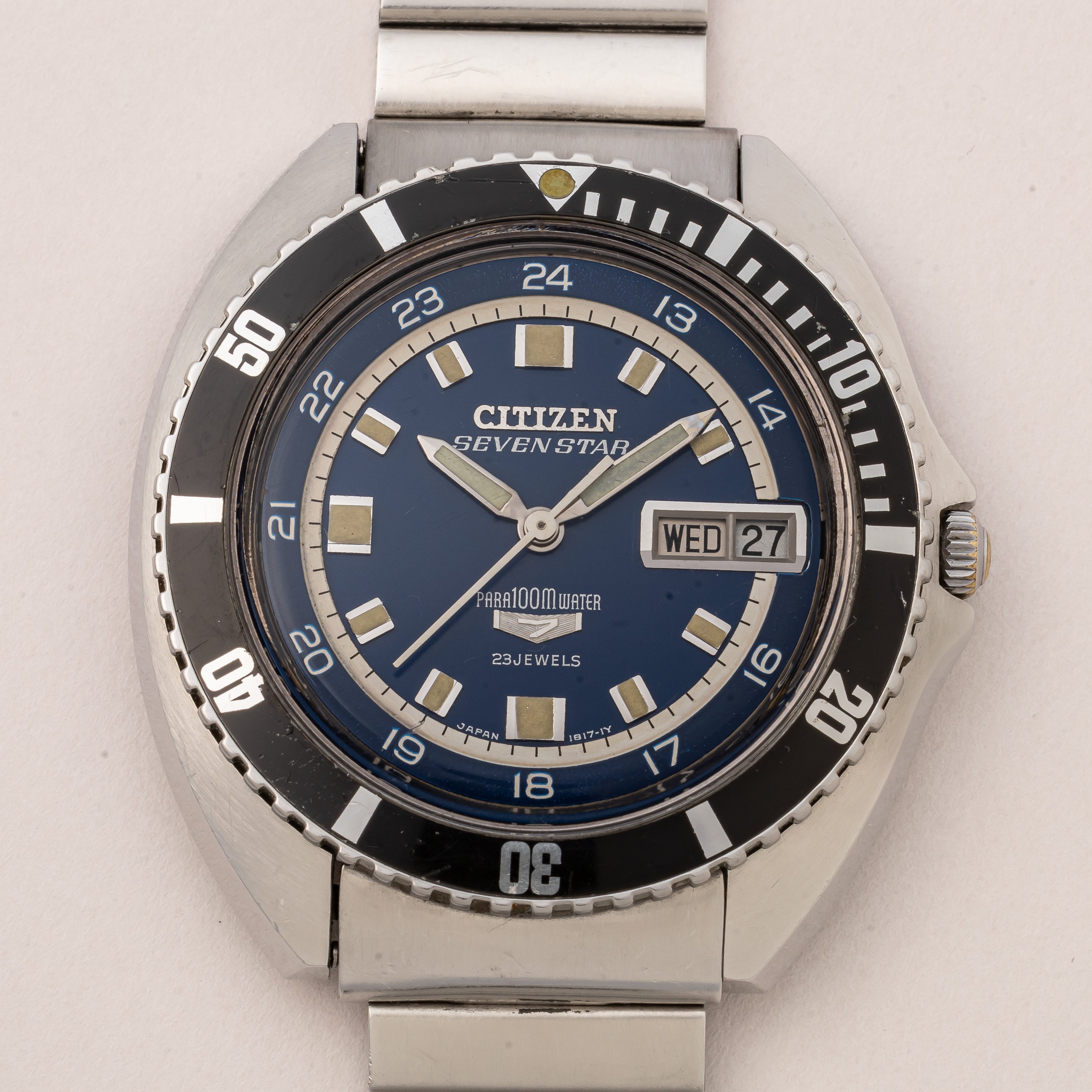 シチズン セブンスター100mダイバー ブルーダイヤル 1968年製 純正ステンレスブレス
