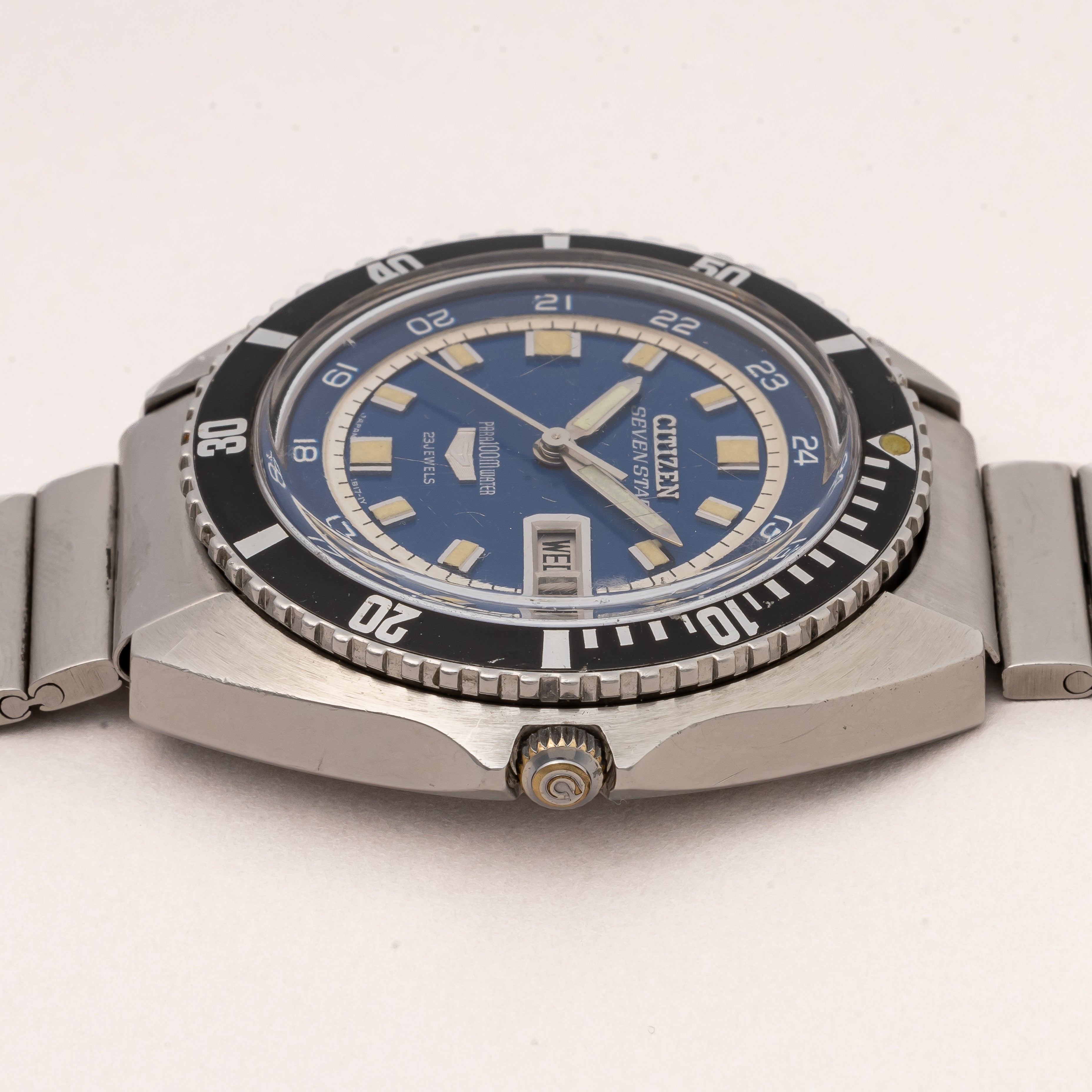 シチズン セブンスター100mダイバー ブルーダイヤル 1968年製 純正ステンレスブレス