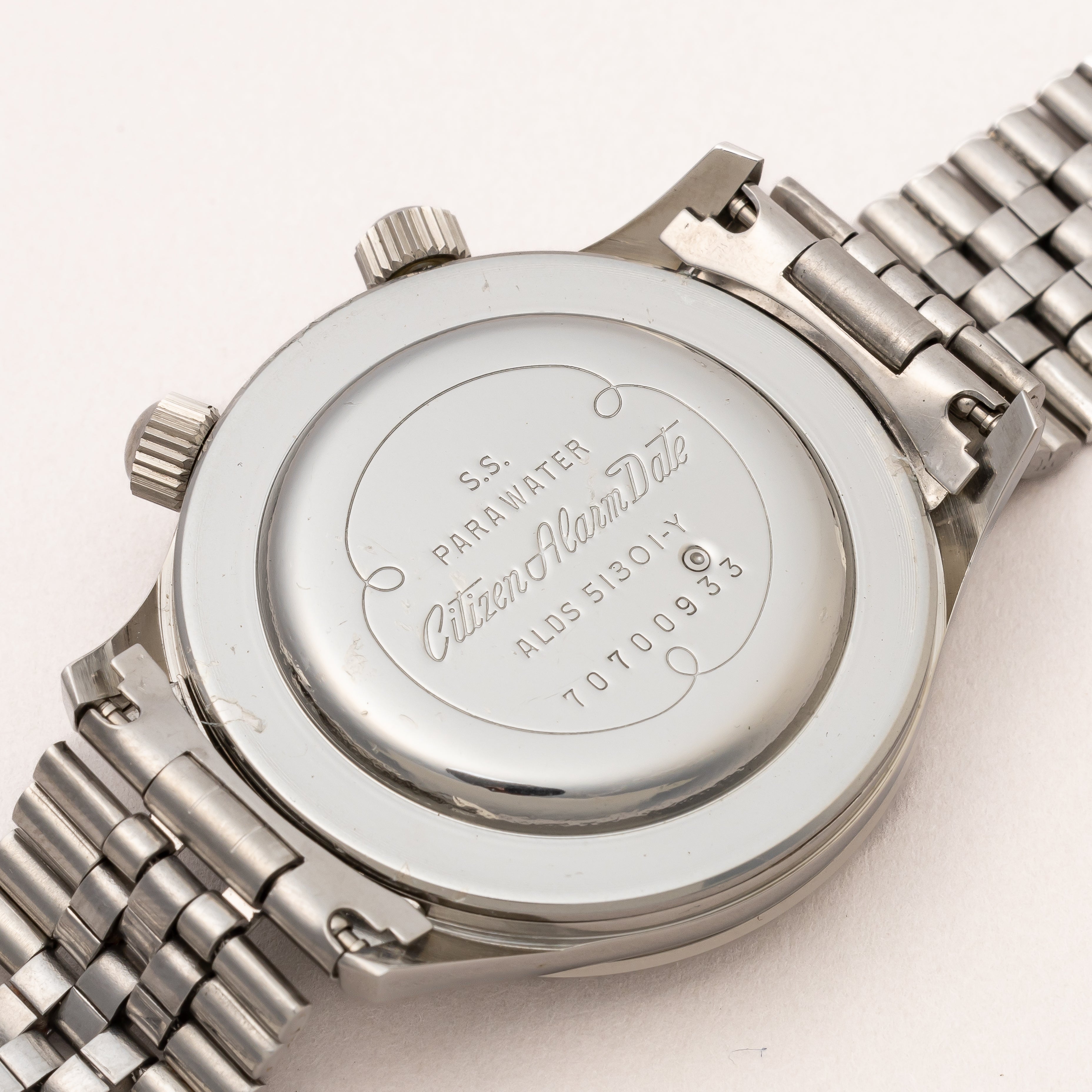 シチズン 4Hアラーム オリジナルブラックダイヤル 1967年製 純正ブレス付き 手巻き