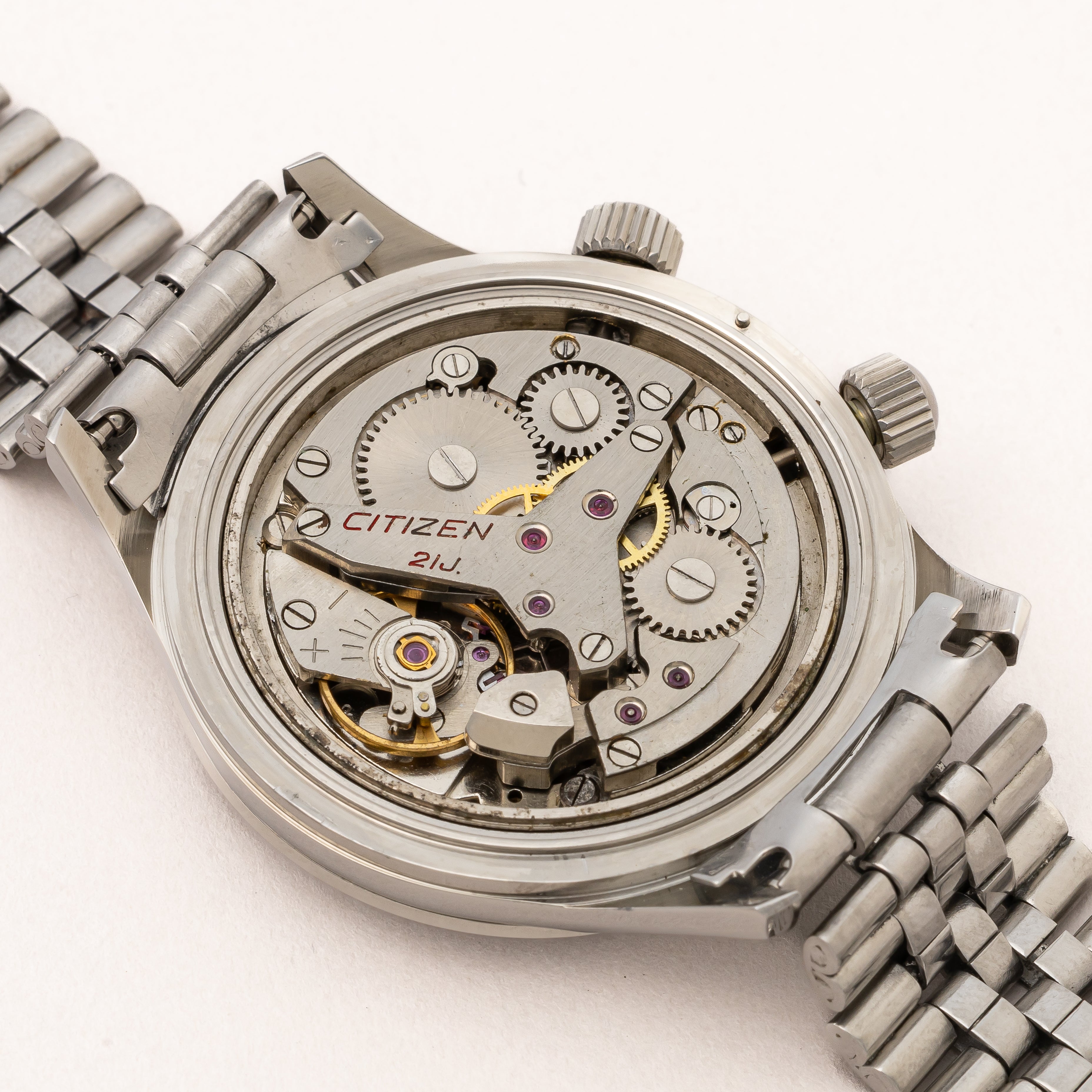 シチズン 4Hアラーム オリジナルブラックダイヤル 1967年製 純正ブレス付き 手巻き