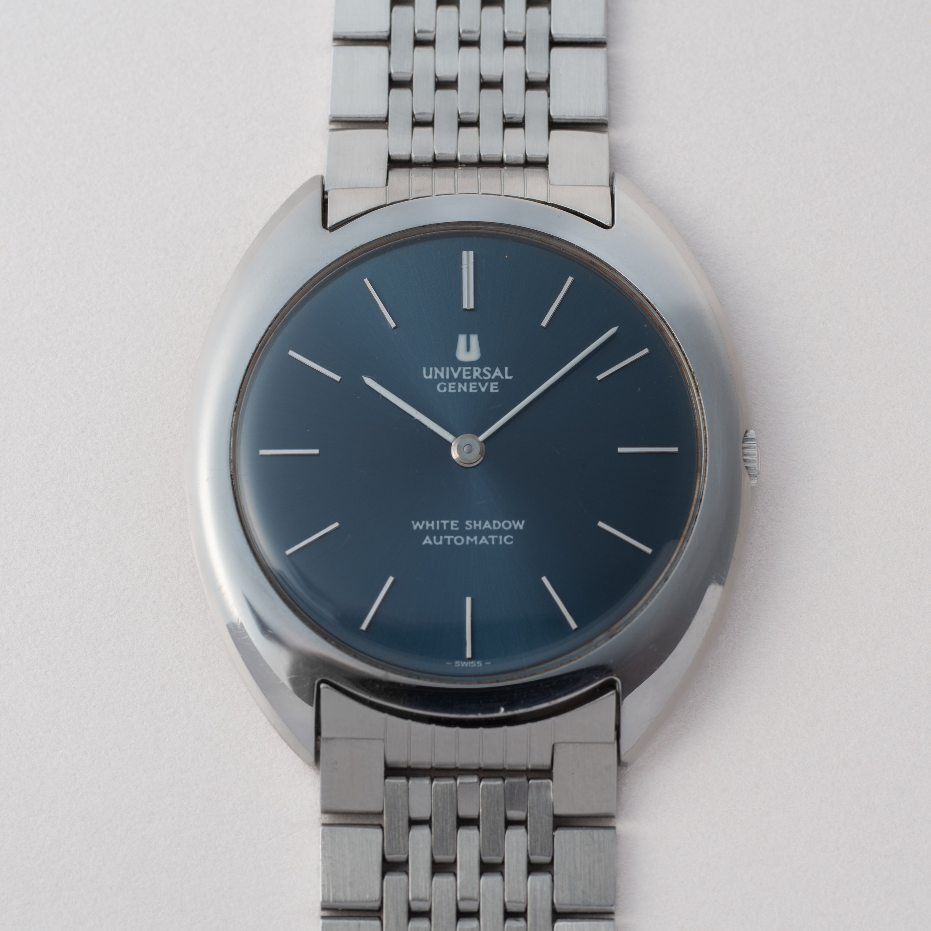 ユニバーサル ジュネーブ ホワイトシャドウ ポールルーター 1960年代製 ブルーダイヤル