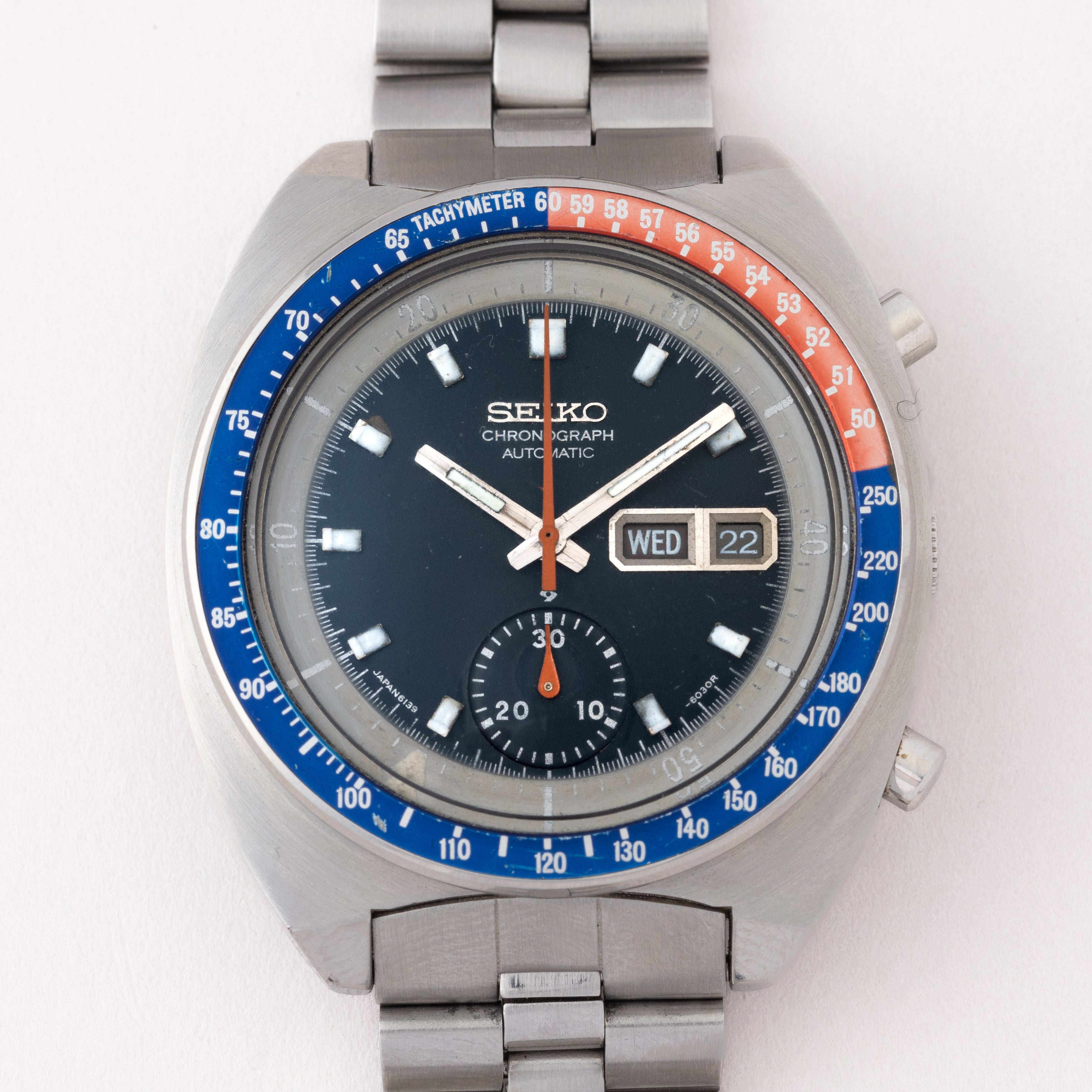 セイコー クロノグラフ 1974年製 Ref.6139-6002 ペプシベゼル オリジナルブレス