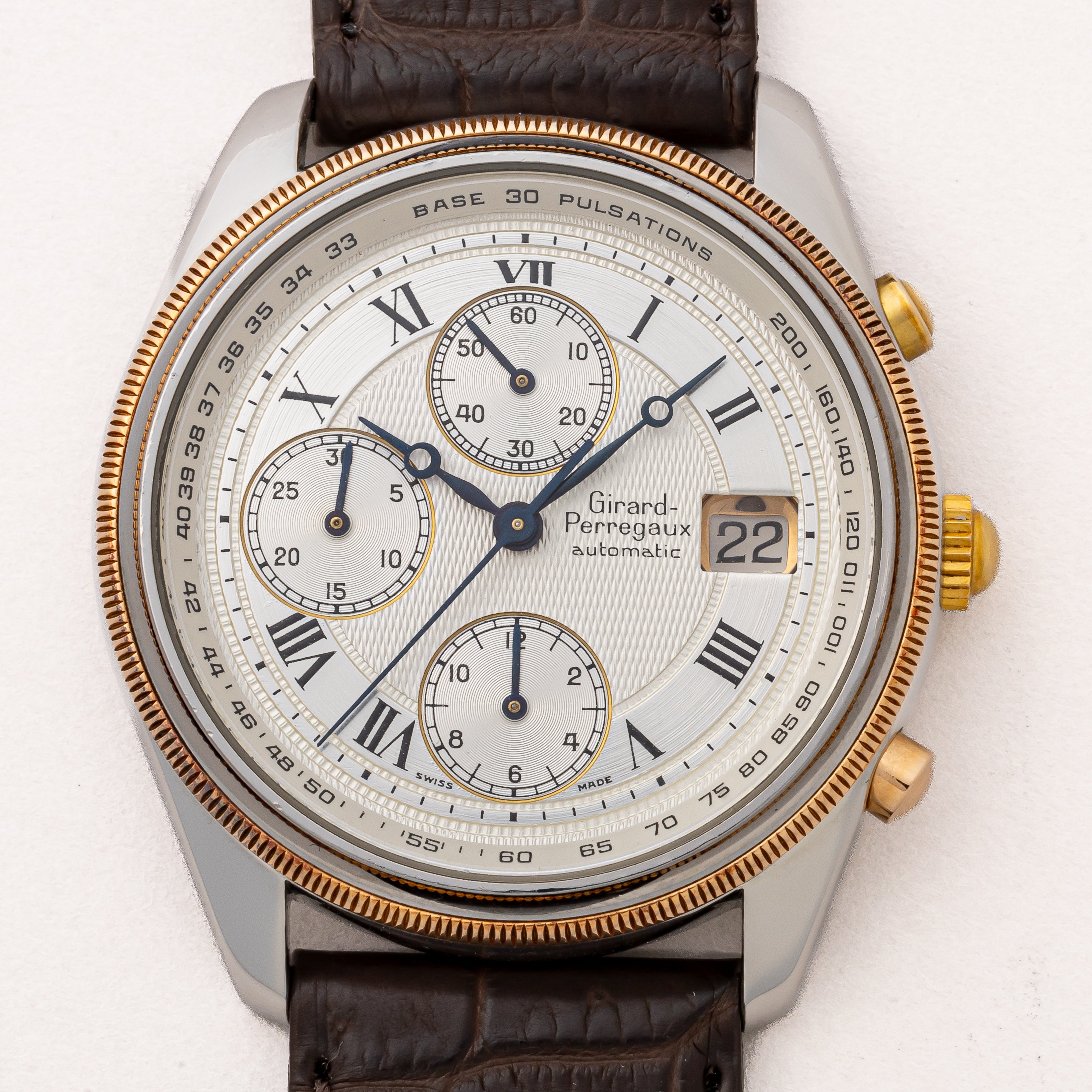 ジラールペルゴ クロノグラフ 1990年代 Ref.4900 自動巻きクロノグラフ パルスメーター