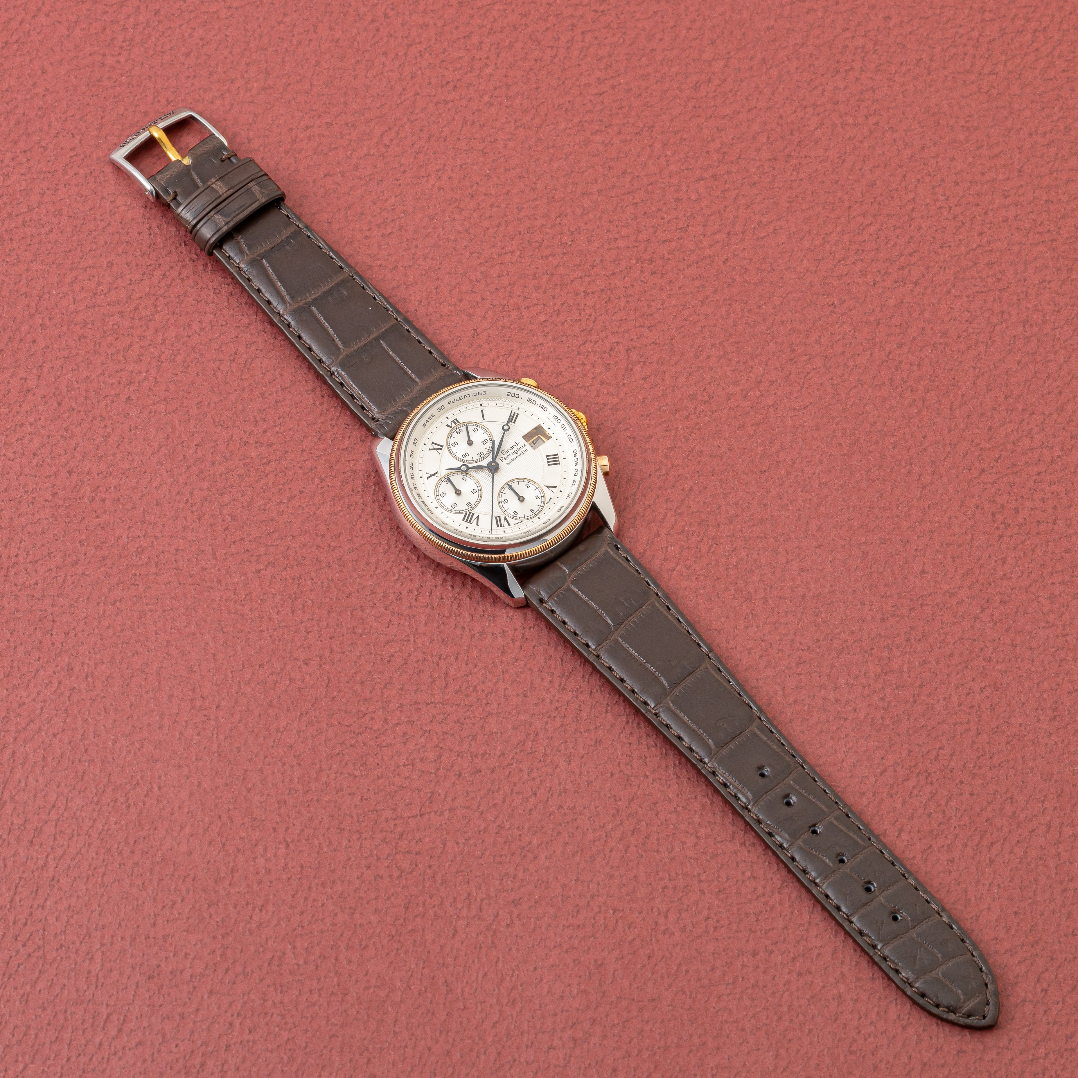 ジラールペルゴ クロノグラフ 1990年代 Ref.4900 自動巻きクロノグラフ パルスメーター