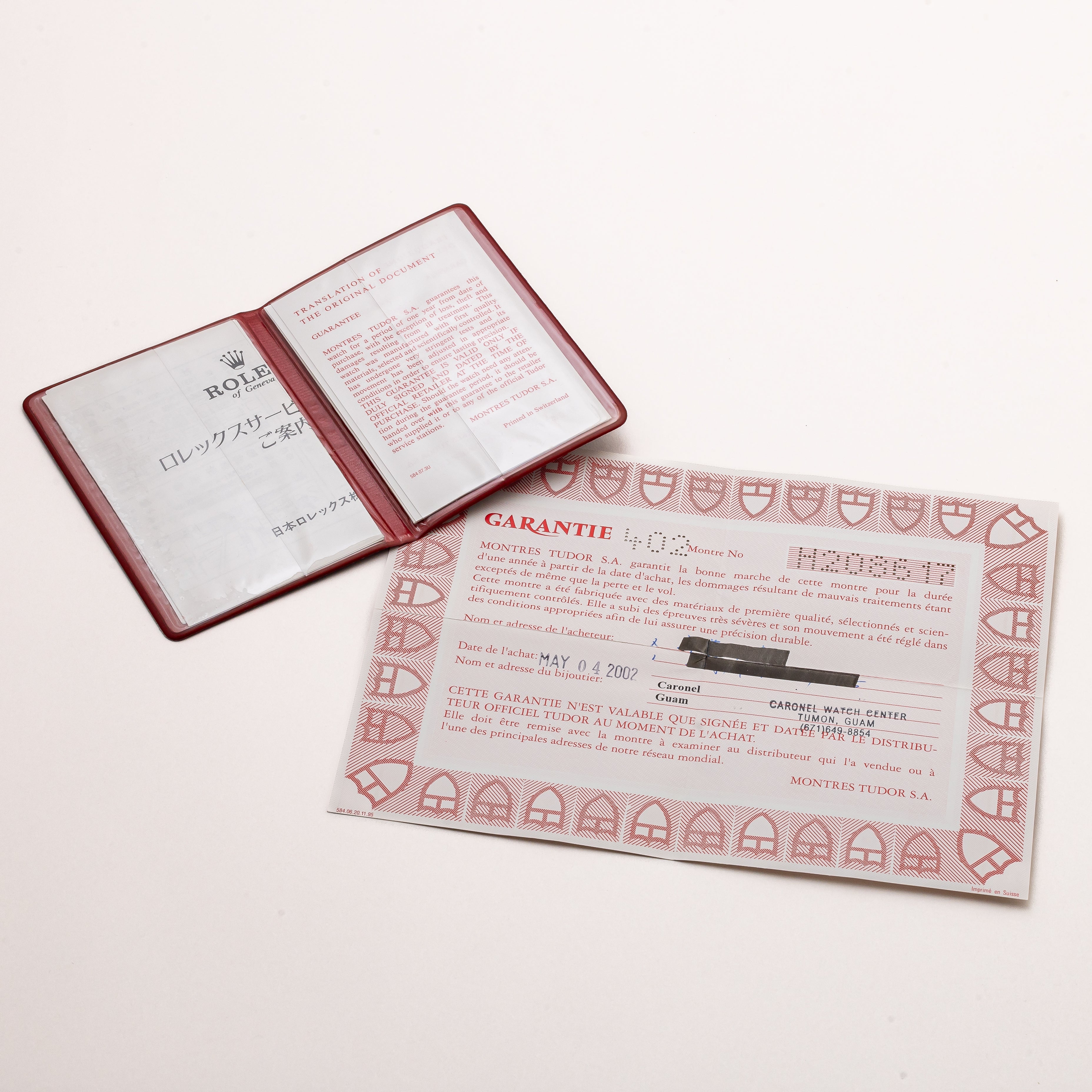 チューダー ミニサブ MINI-SUB 2000年製/平成12年製 プリンス オイスターデイト Ref.73190 箱・ギャラ付き