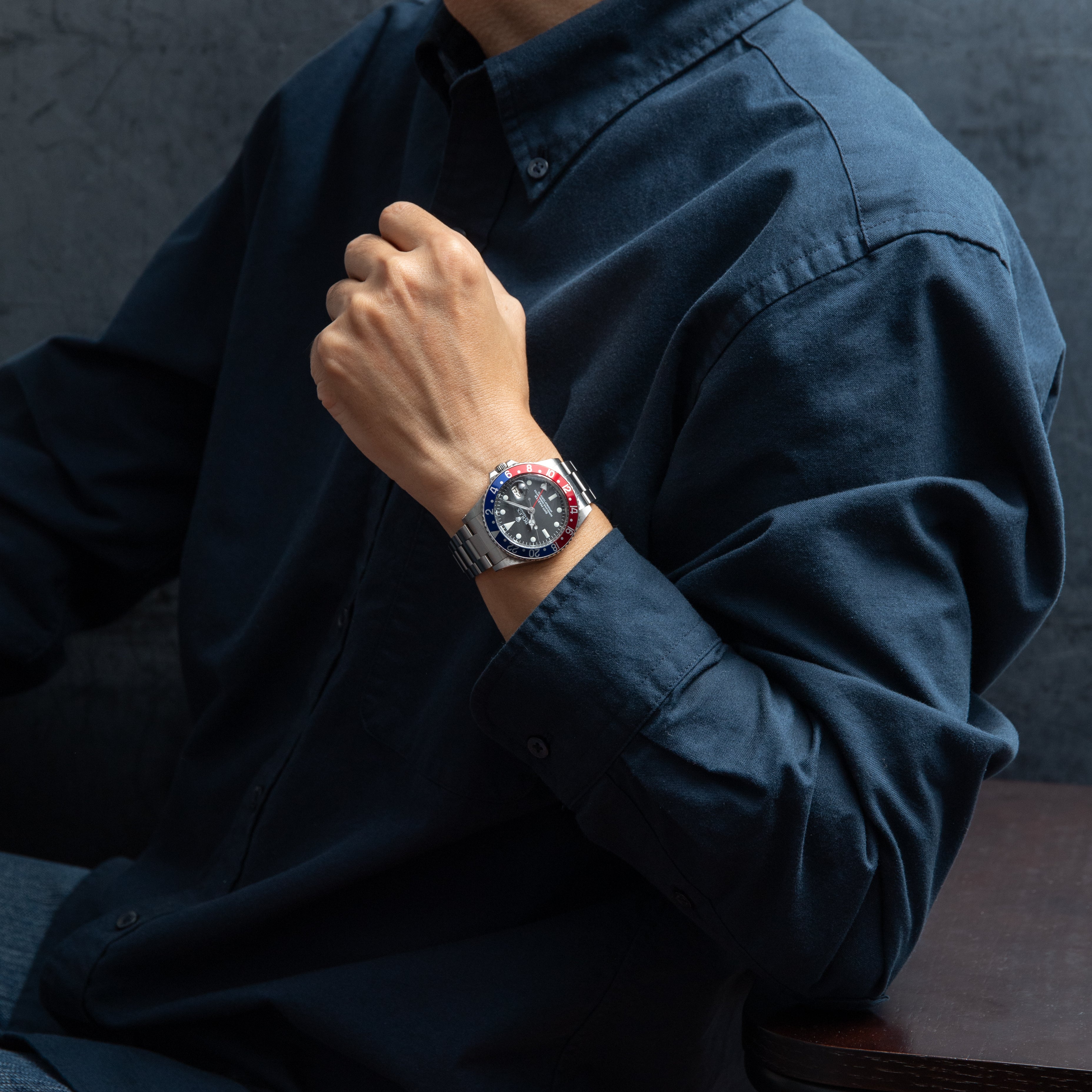 ロレックス GMTマスター ペプシベゼル オールニュー1968年製 Ref.1675 箱、国際サービス保証書付き