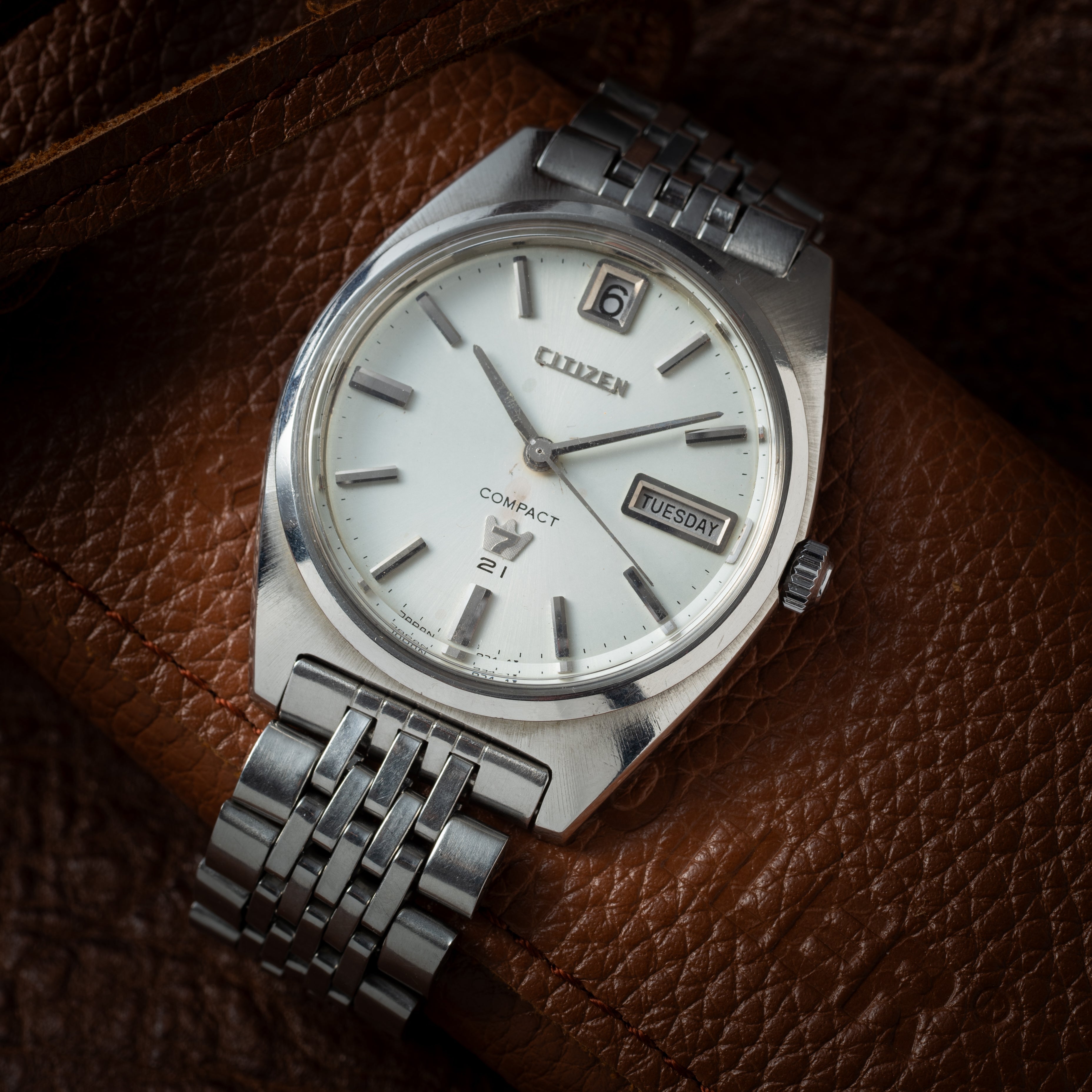 シチズン オートデーター コンパクト7 1967年製 自動巻き 純正ステンレスブレス