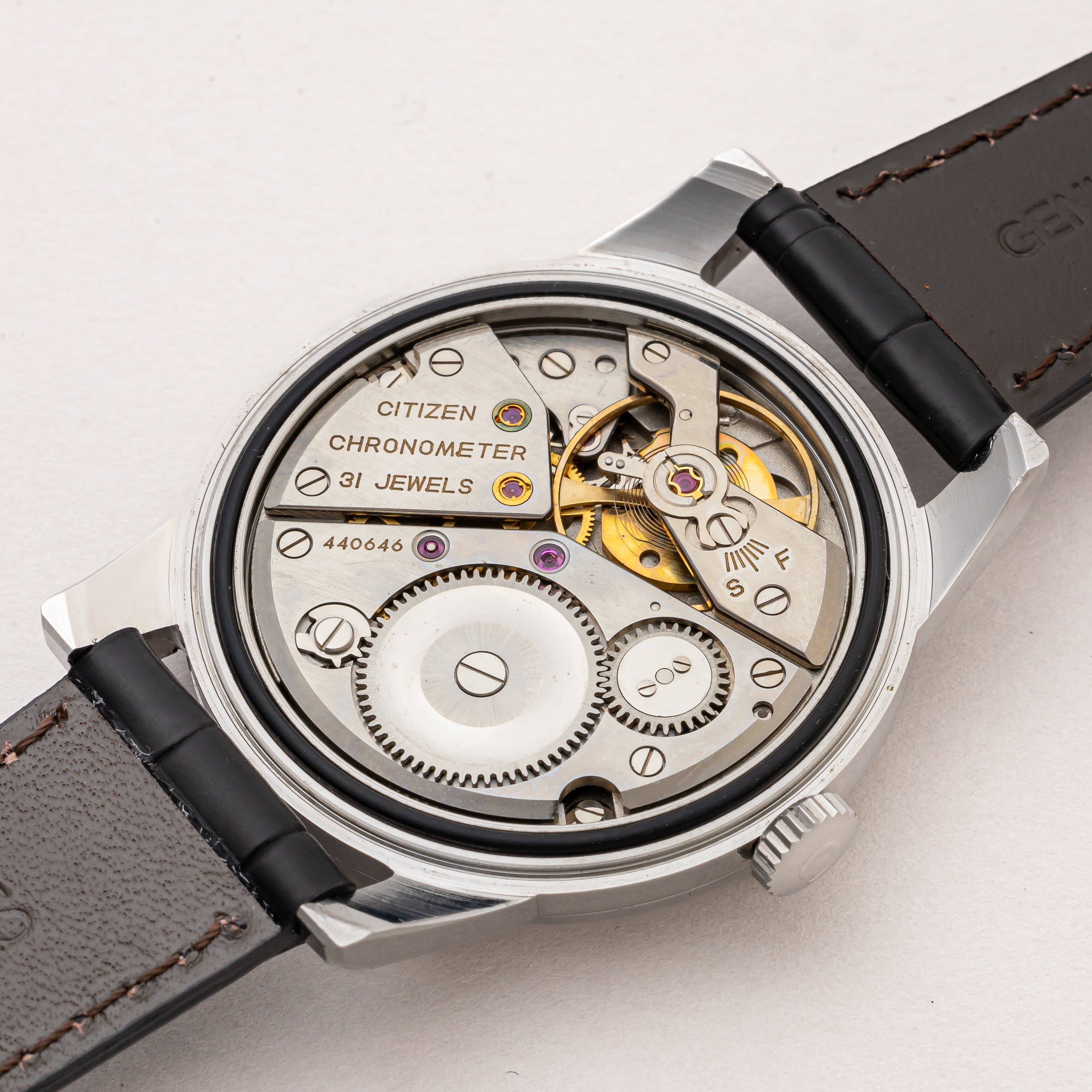 シチズン クロノメーター 1964年製 ノンポリッシュ 31石手巻き