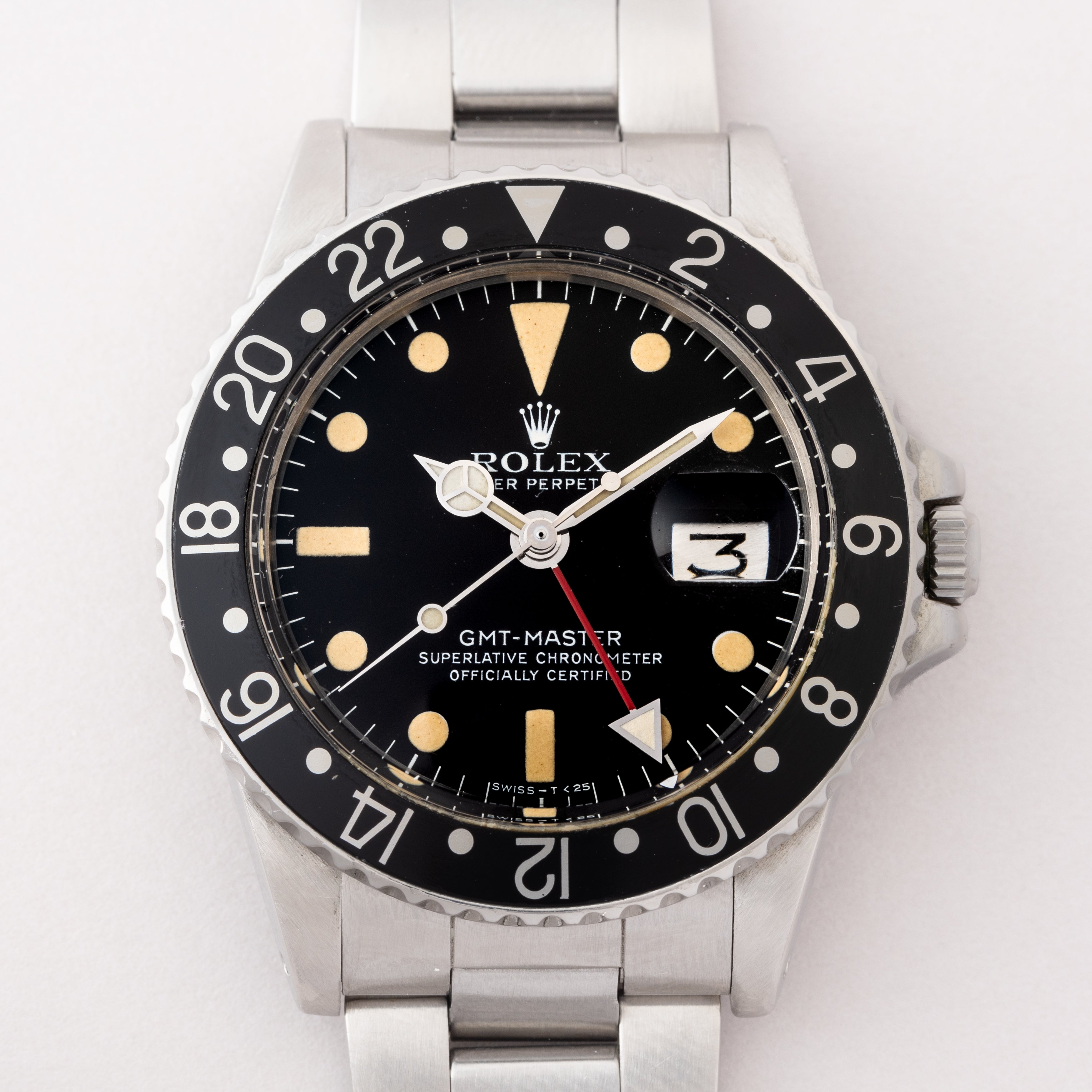 ロレックス GMTマスター フチなし 1978年製 黒ベゼル Ref.1675