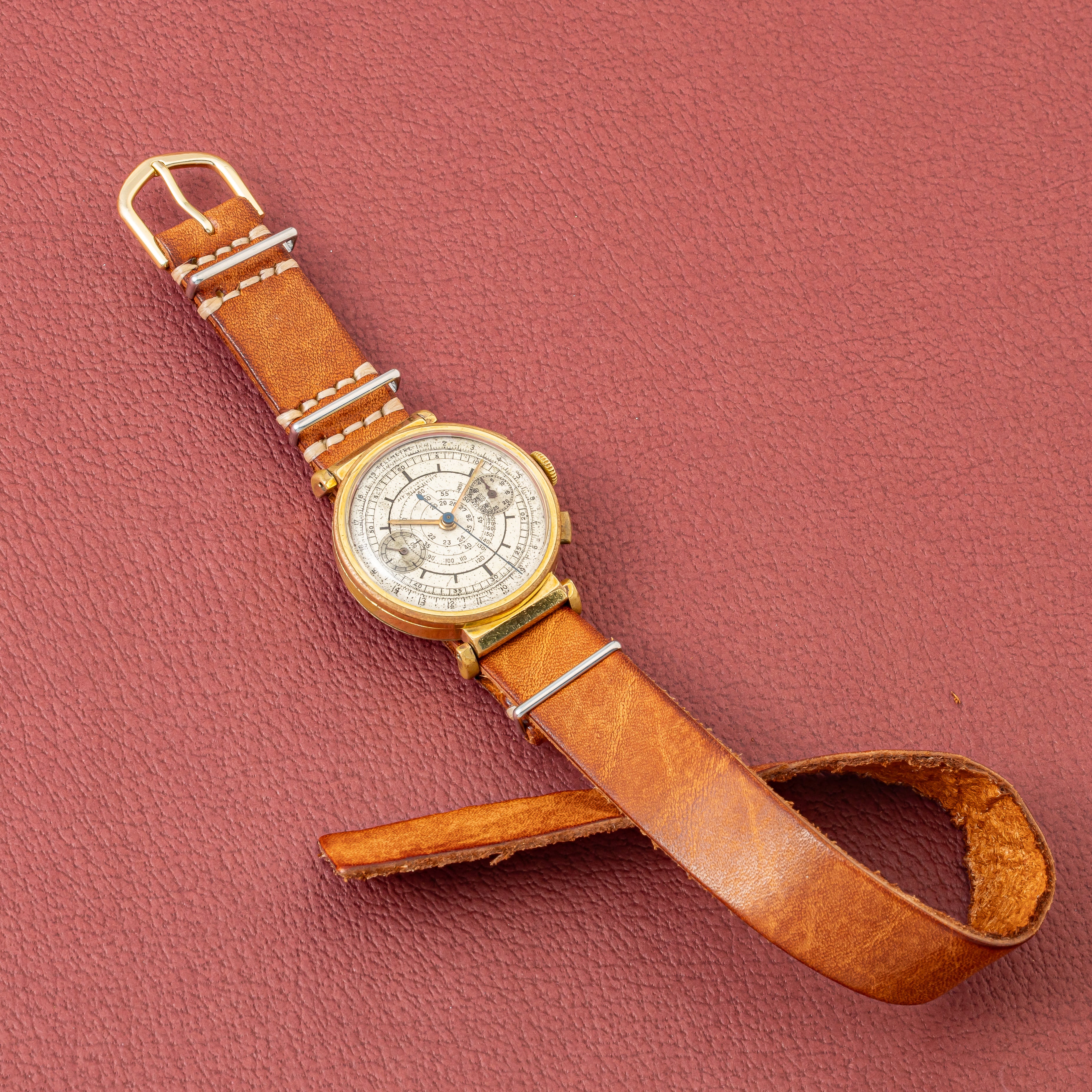 REPCO 2レジスタークロノグラフ 1940年代 手巻き バルジュー22