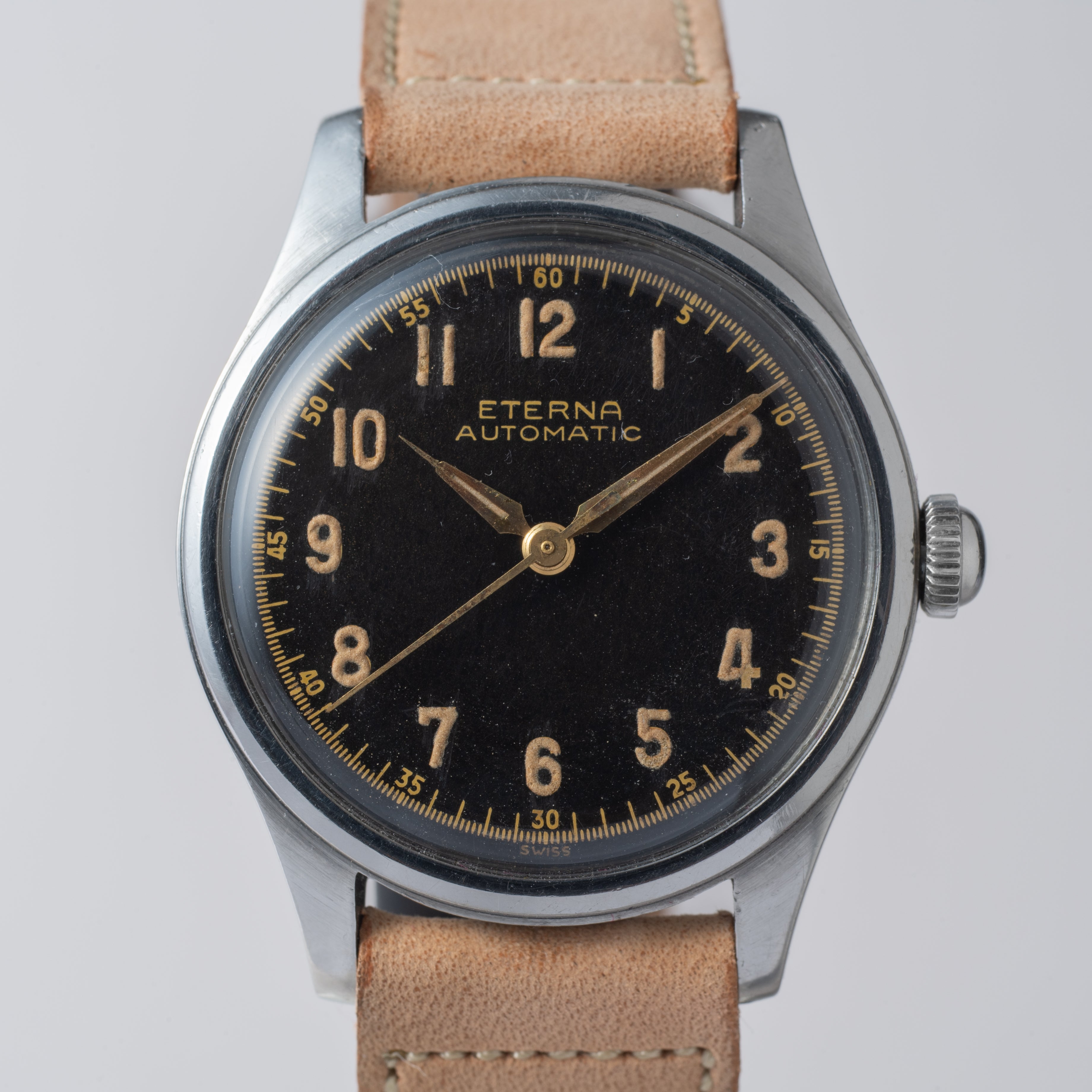 エテルナ ハーフローター ブラック 全アラビアダイヤル 1940年代