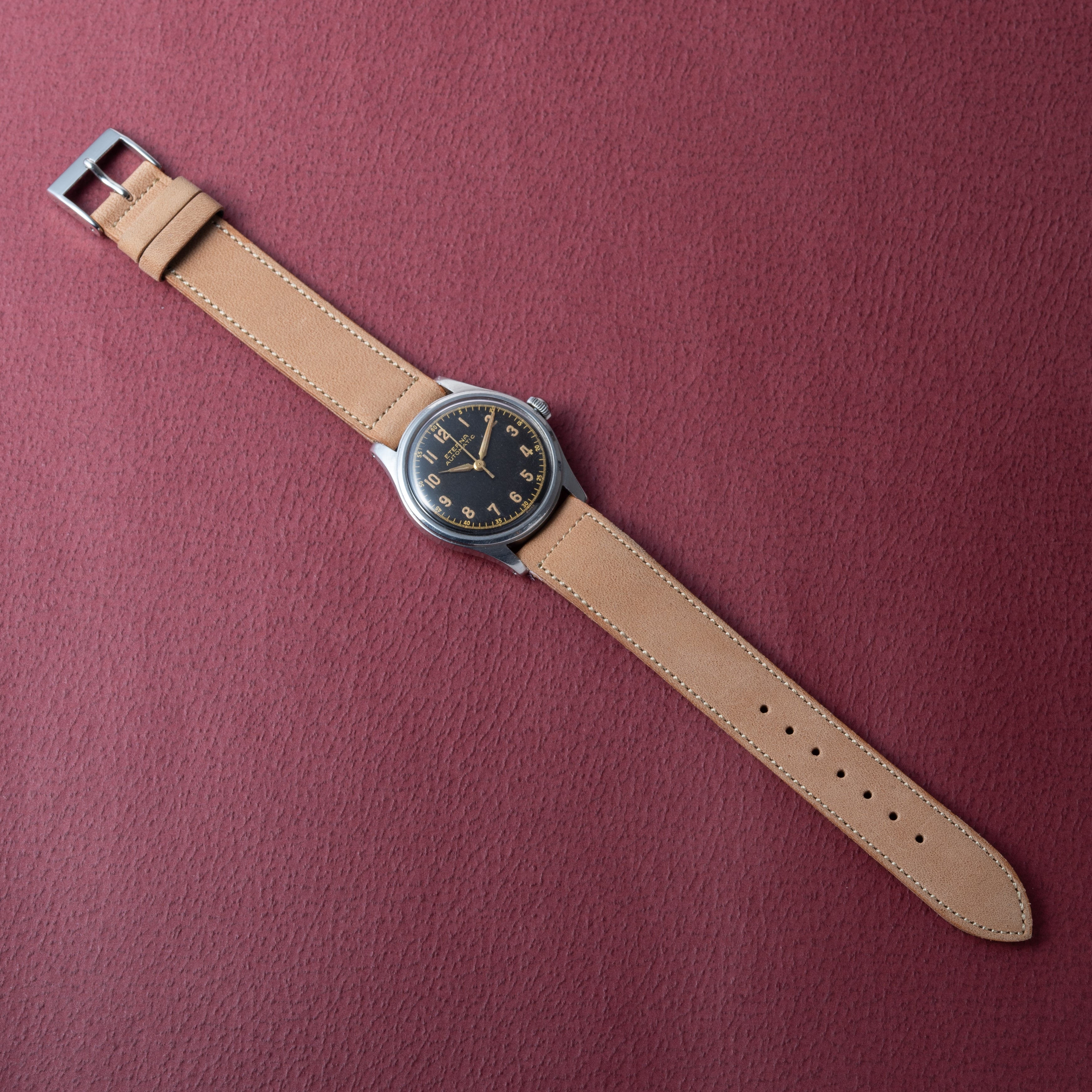 エテルナ ハーフローター ブラック 全アラビアダイヤル 1940年代