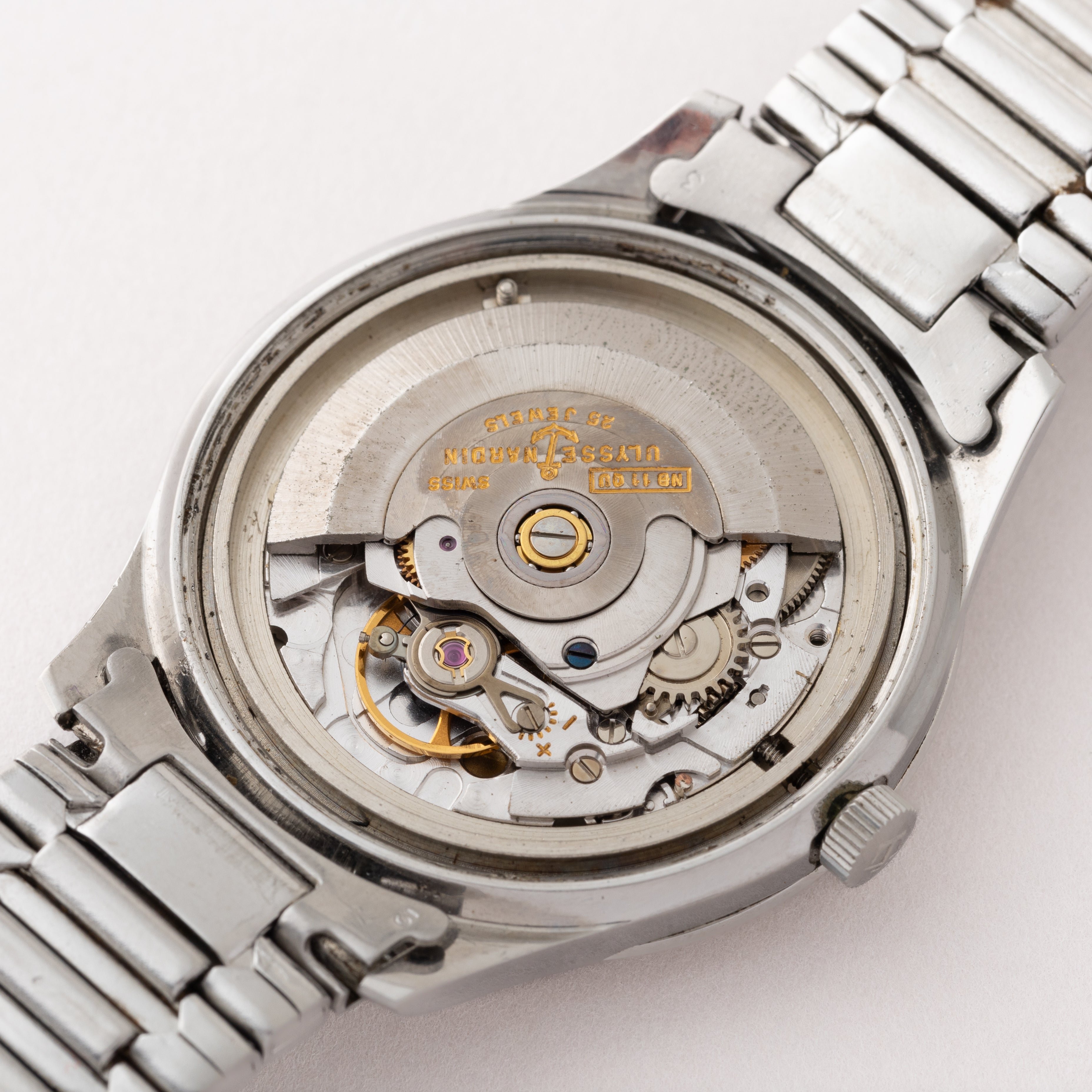 ユリスナルダン クロノメーター 10振動 1970年代 ブレス付き