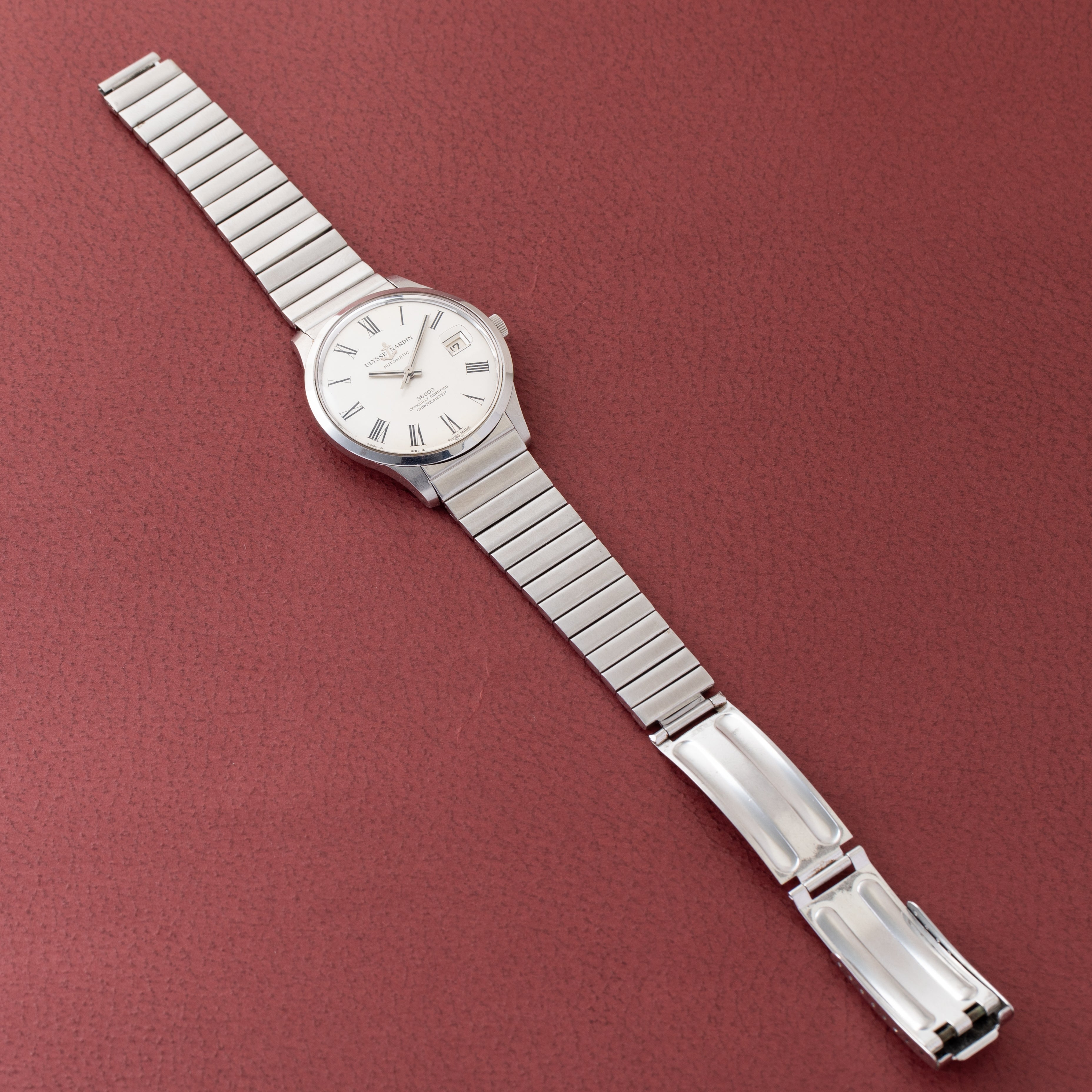 ユリスナルダン クロノメーター 10振動 1970年代 ブレス付き