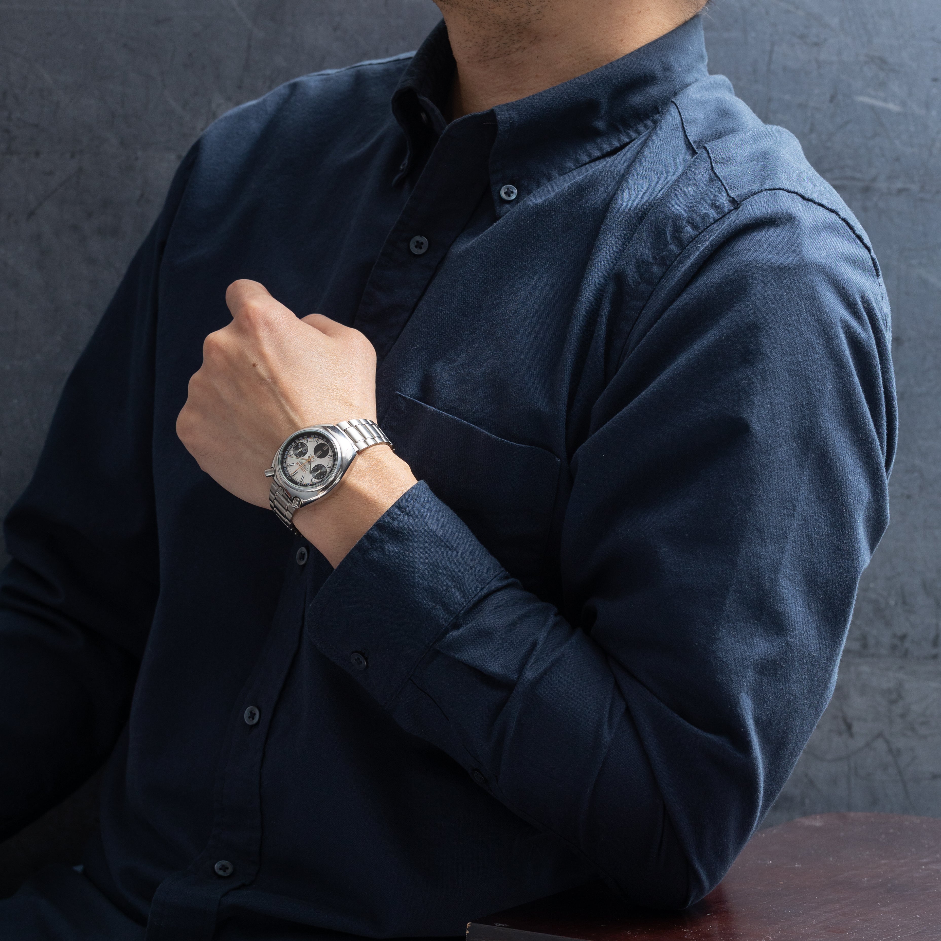 シチズン ツノクロノ チャレンジタイマー 1971年製 自動巻きクロノグラフ 純正ブレス