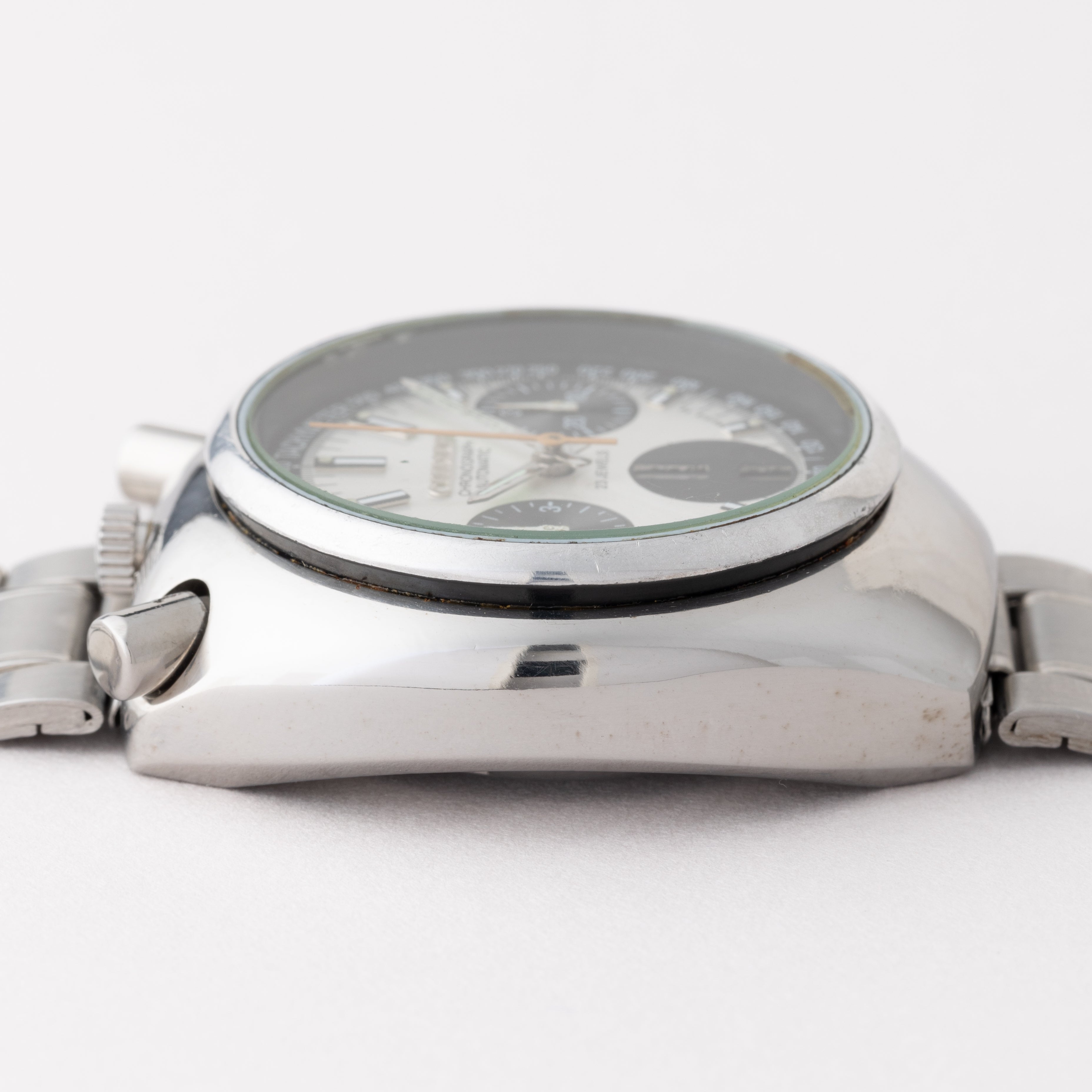 シチズン ツノクロノ チャレンジタイマー 1971年製 自動巻きクロノグラフ 純正ブレス