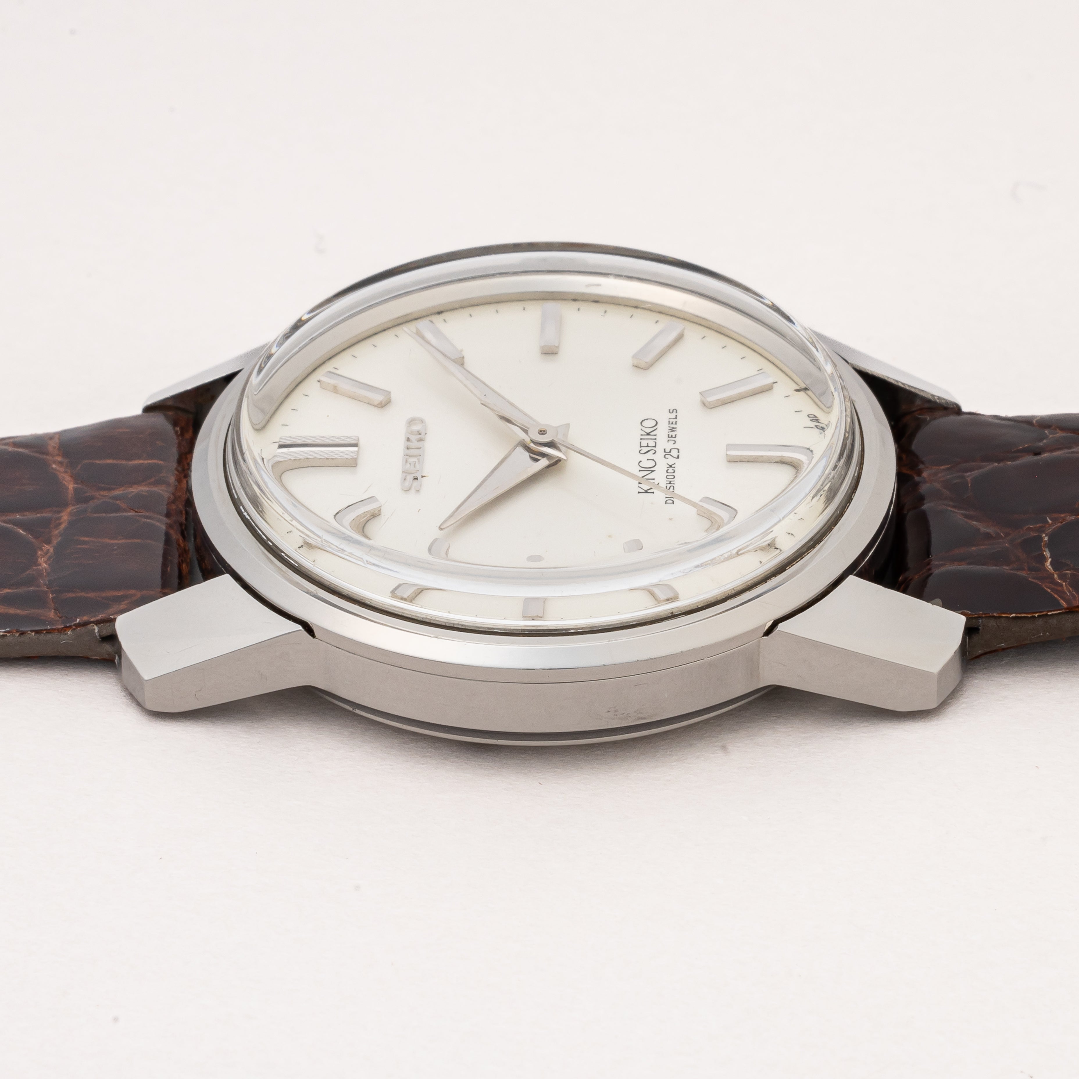 キングセイコー 44KS 1966年製 Ref.44-9990 楯メダリオン 純正革ベルト&尾錠付き