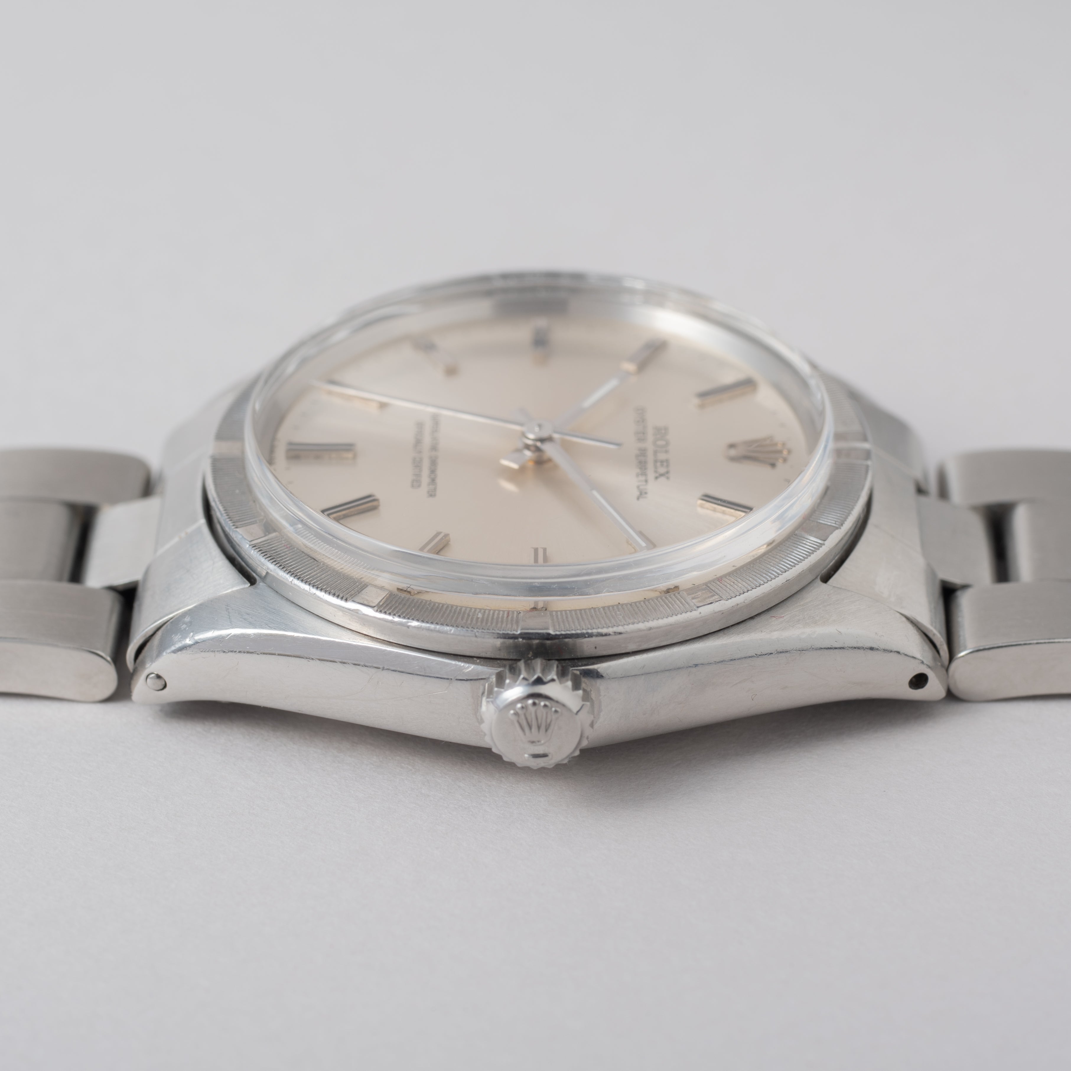 ロレックス オイスターパーペチュアル 1967年製 エンジンターンドベゼル Ref.1007