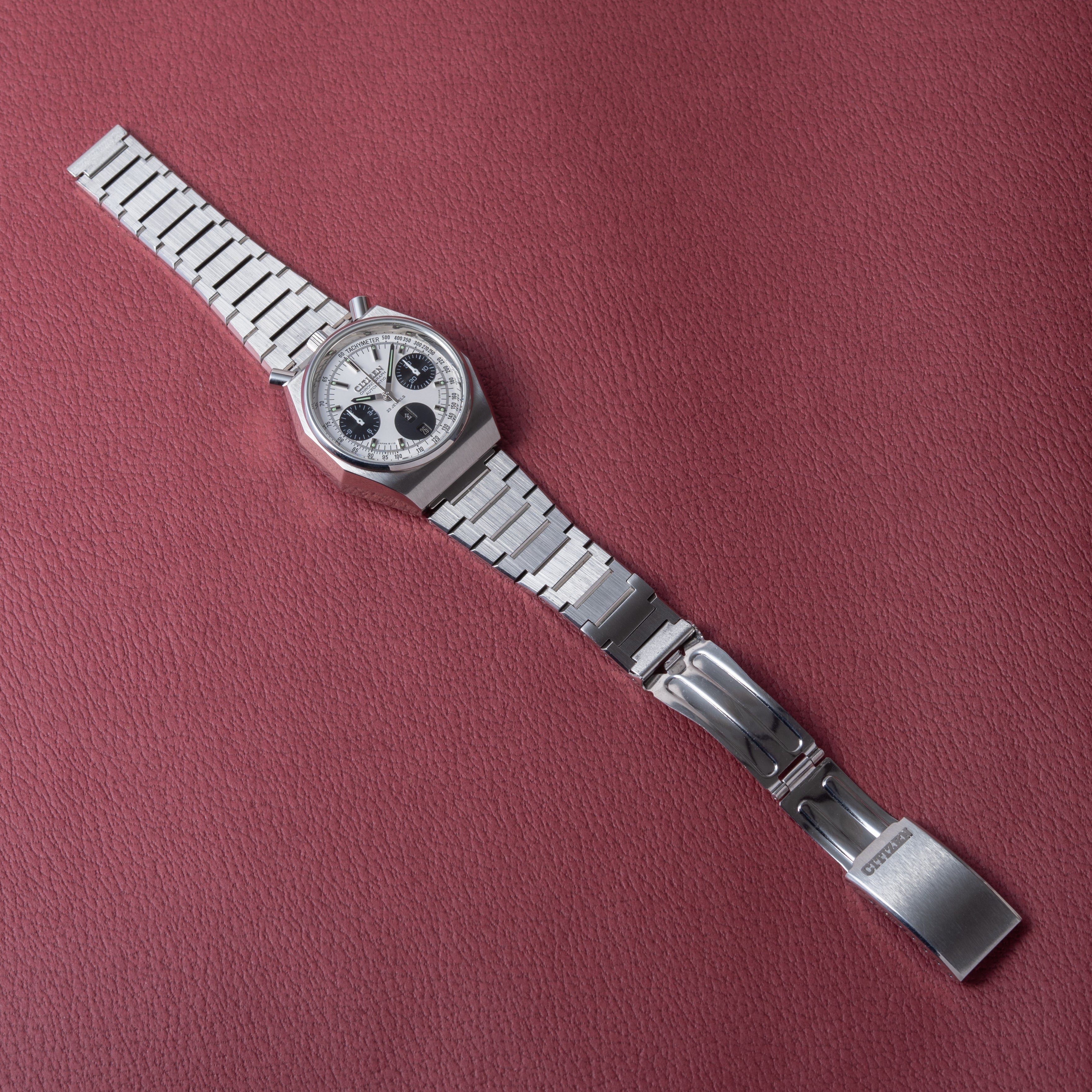 シチズン ツノクロノ チャレンジタイマー 1970年製/昭和45年製 自動巻きクロノグラフ 純正ブレス