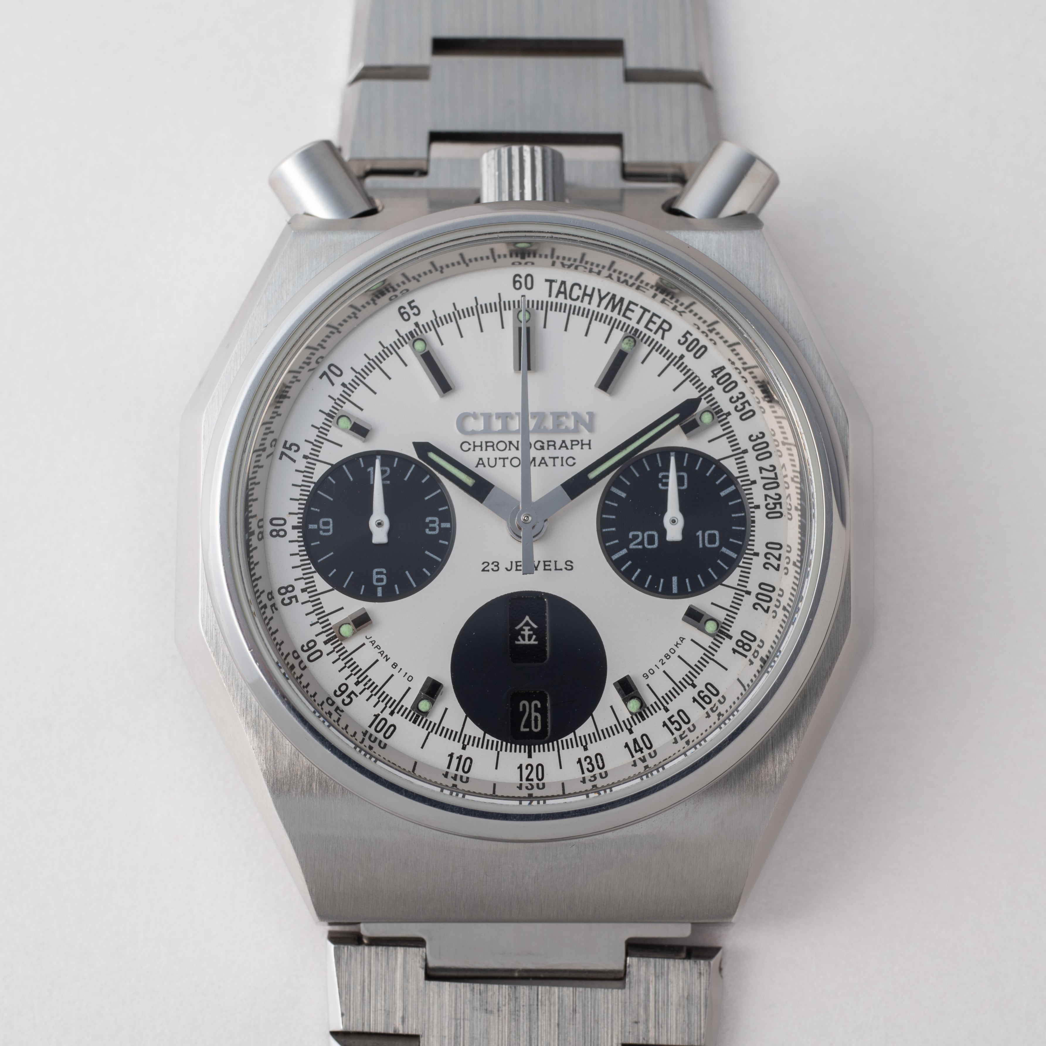 シチズン ツノクロノ チャレンジタイマー 1970年製/昭和45年製 自動巻きクロノグラフ 純正ブレス