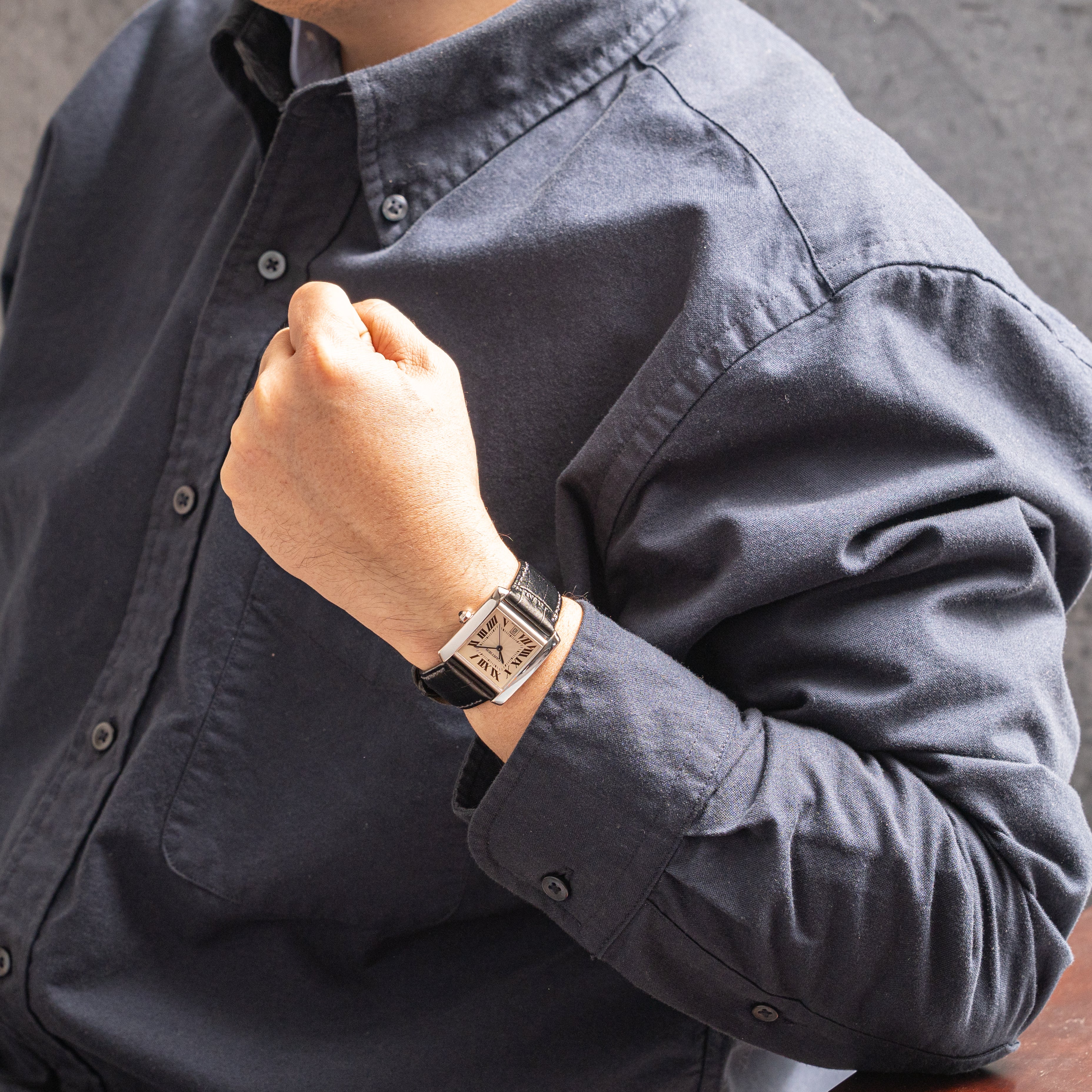 カルティエ タンクフランセーズ LM 18金無垢ホワイトゴールド 1990年代 自動巻き