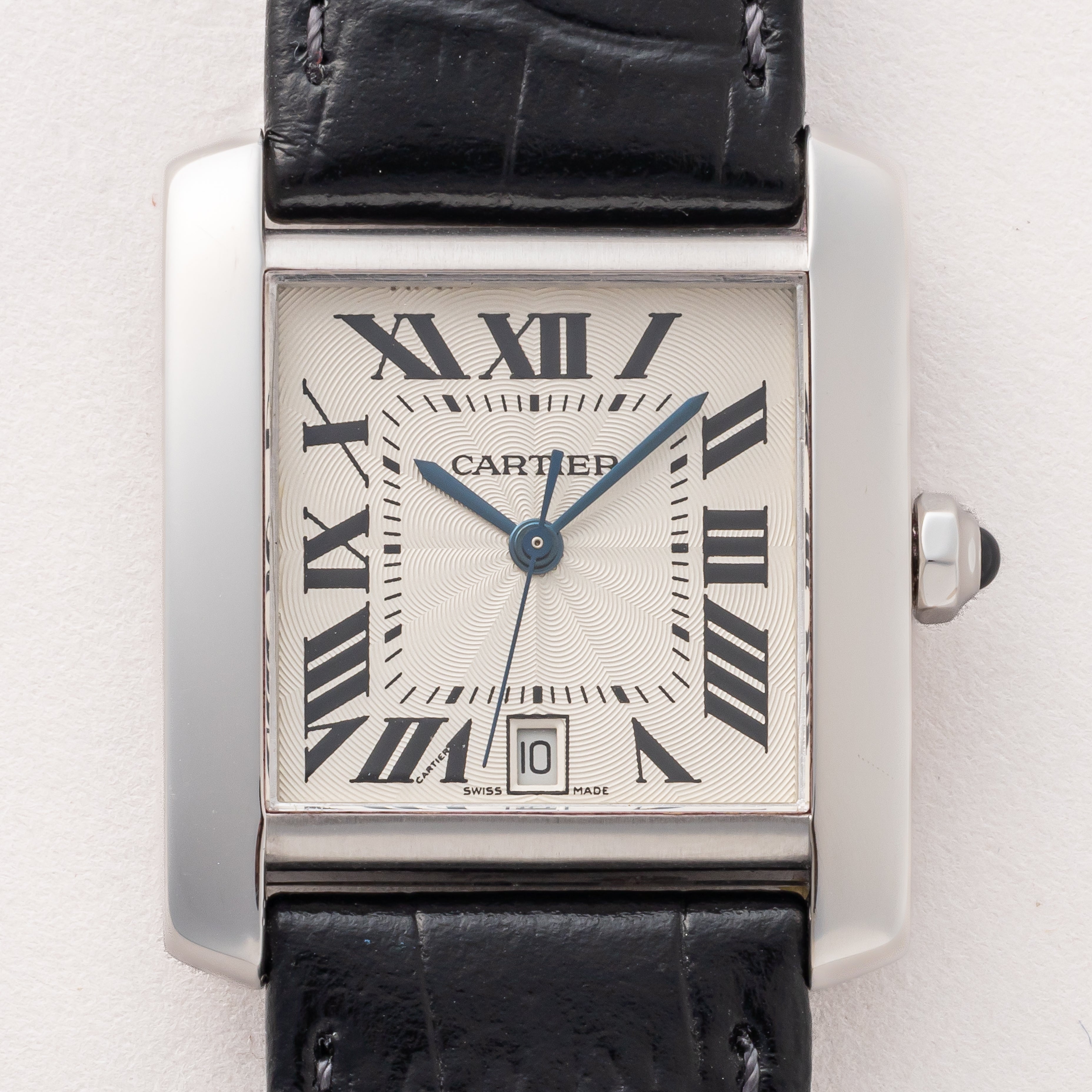 カルティエ タンクフランセーズ LM 18金無垢ホワイトゴールド 1990年代 自動巻き