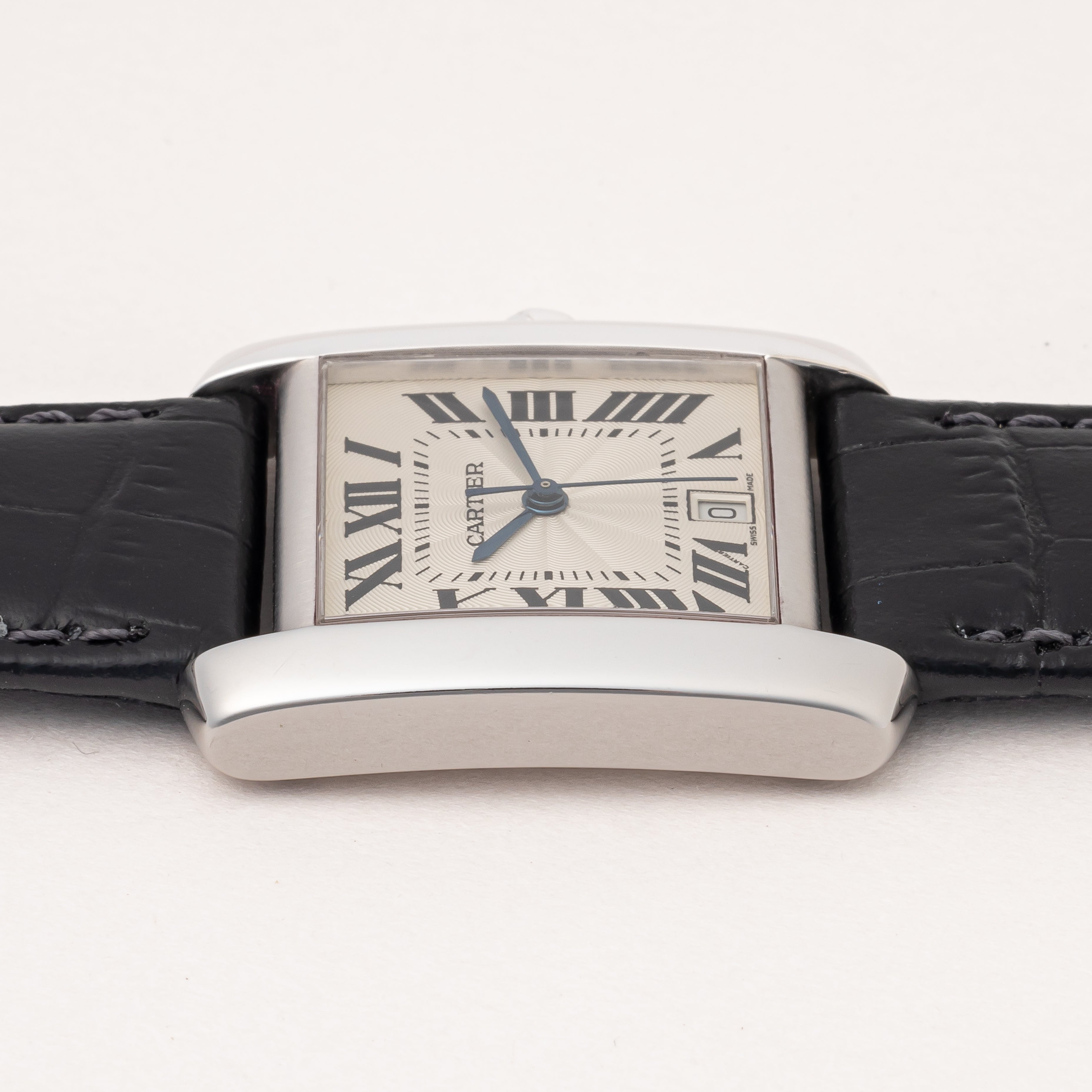 カルティエ タンクフランセーズ LM 18金無垢ホワイトゴールド 1990年代 自動巻き