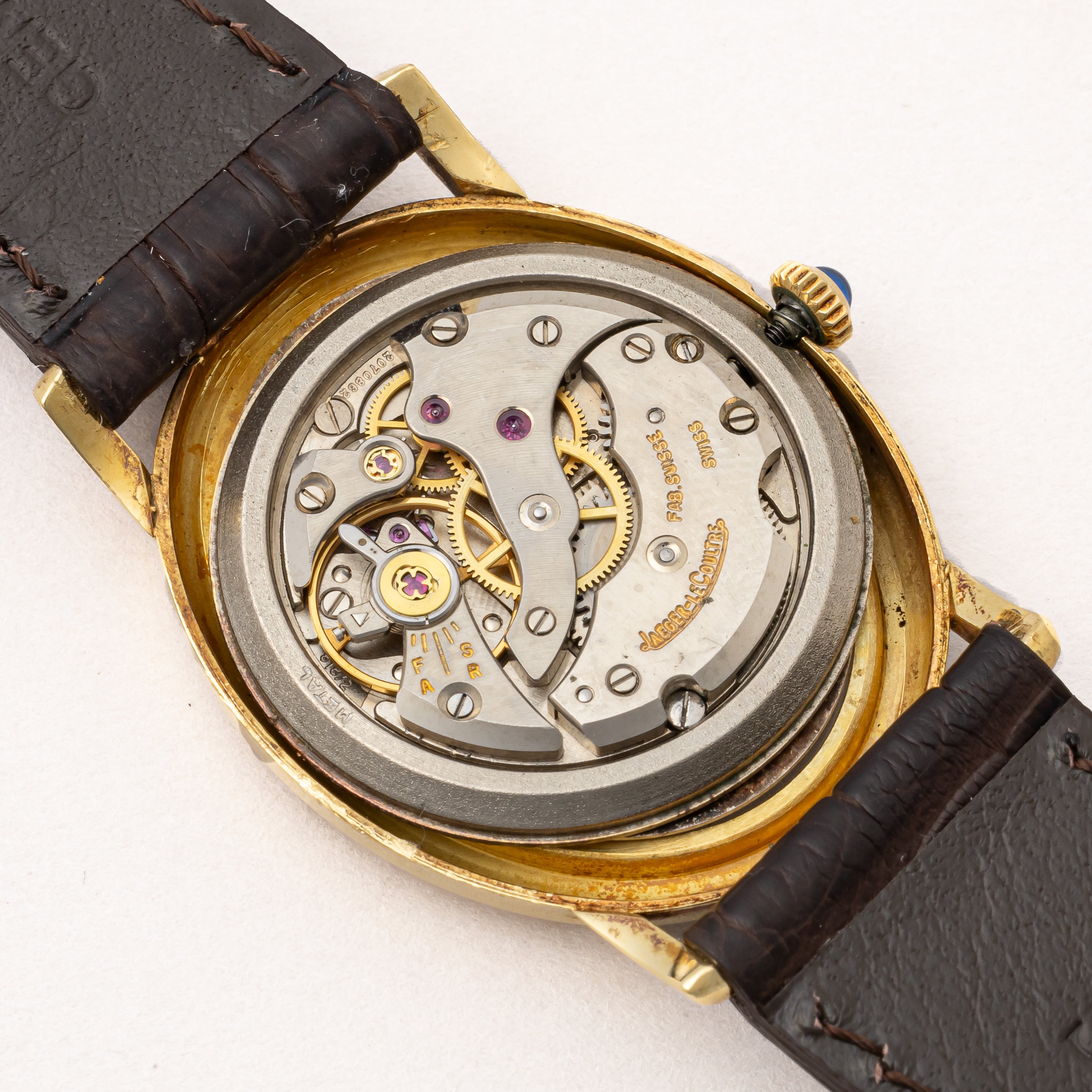 ジャガールクルト 18金無垢オーバル型ケース 1971年保証書 ギャラ付き