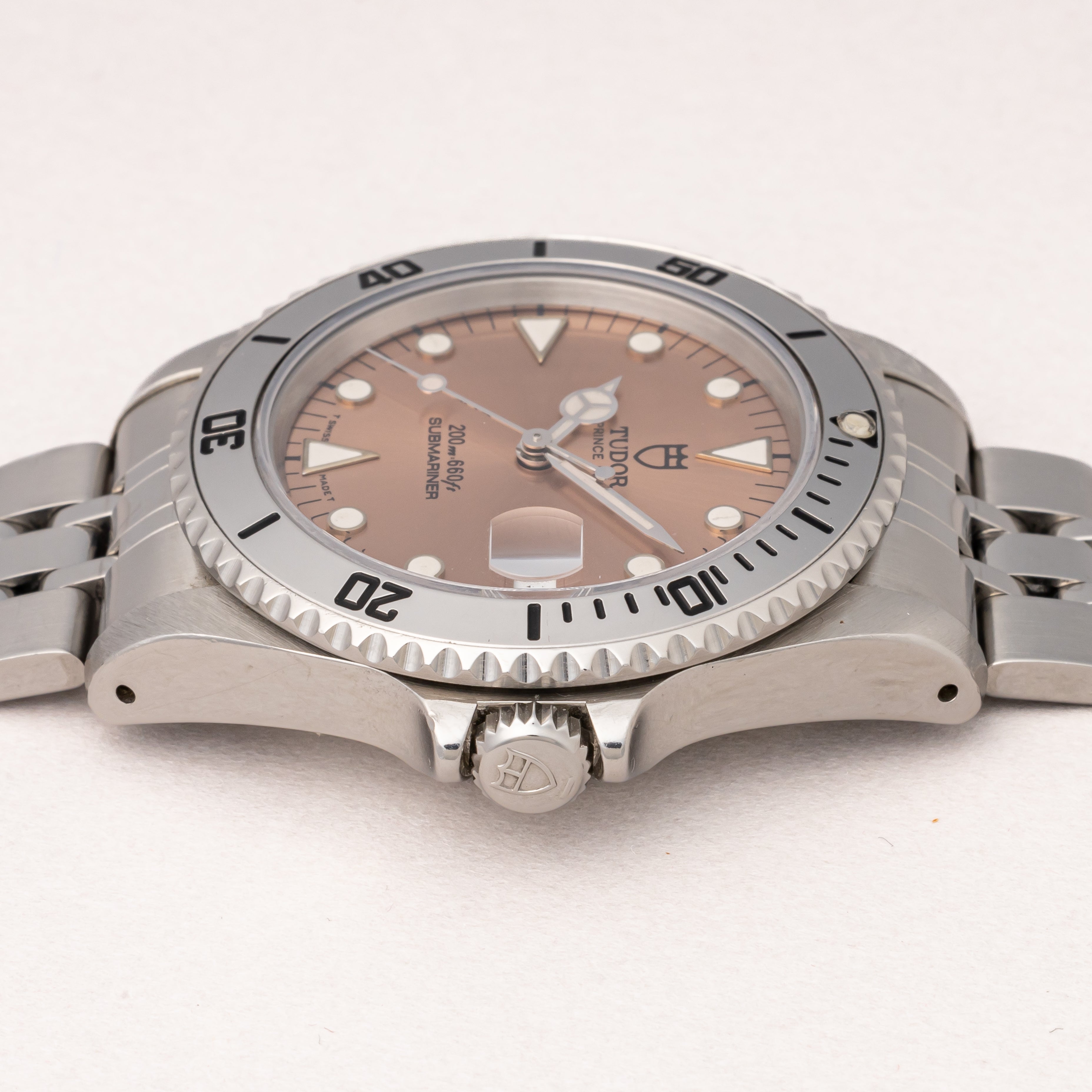 チューダー サブマリーナ プリンスデイト 1997年製 Ref.M75190A ピンクダイヤル 箱、ギャラ付き、サービス保証書付き