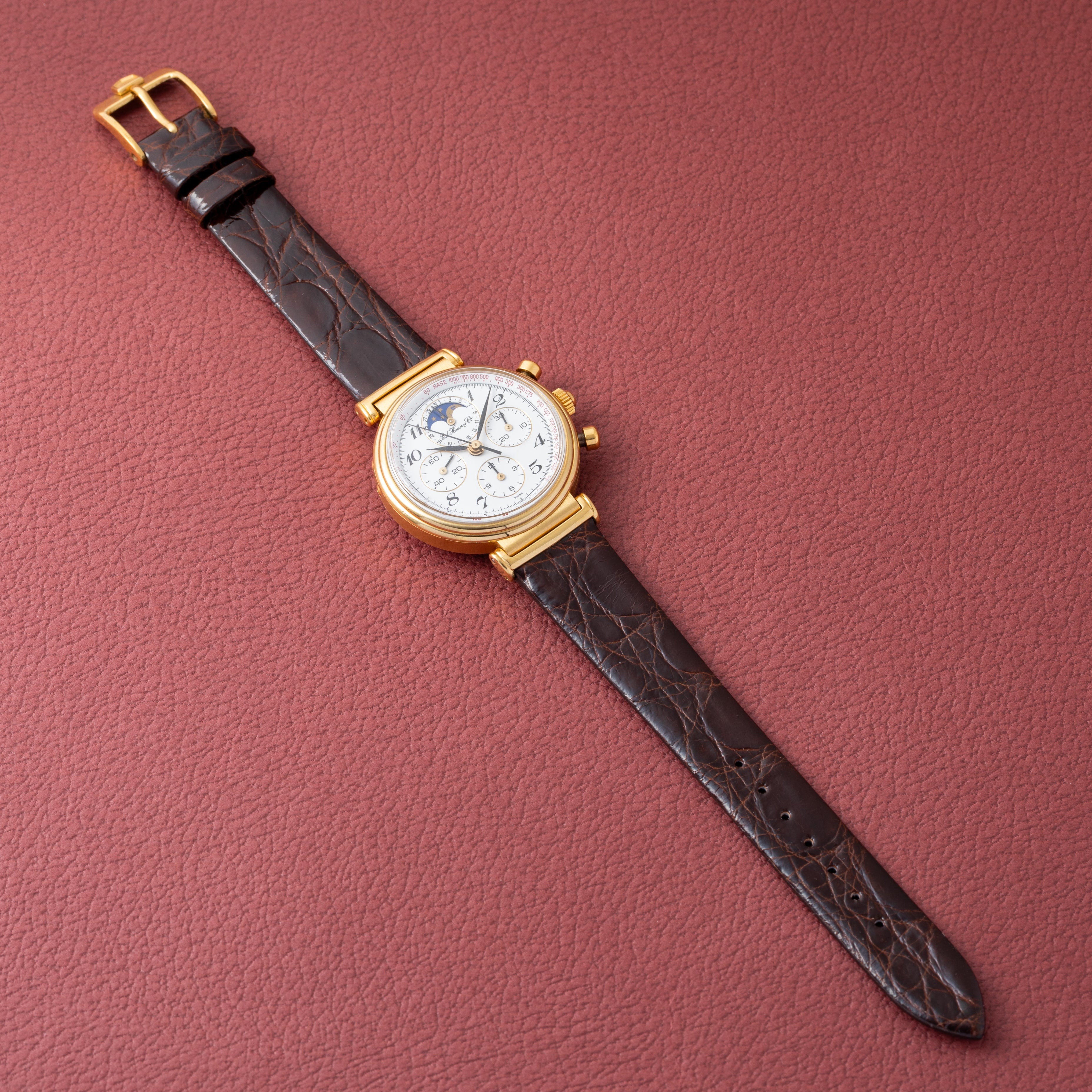 エドワード・ホイヤー カレンダームーンフェイズクロノグラフ 1990年製 Ref.188.215/1