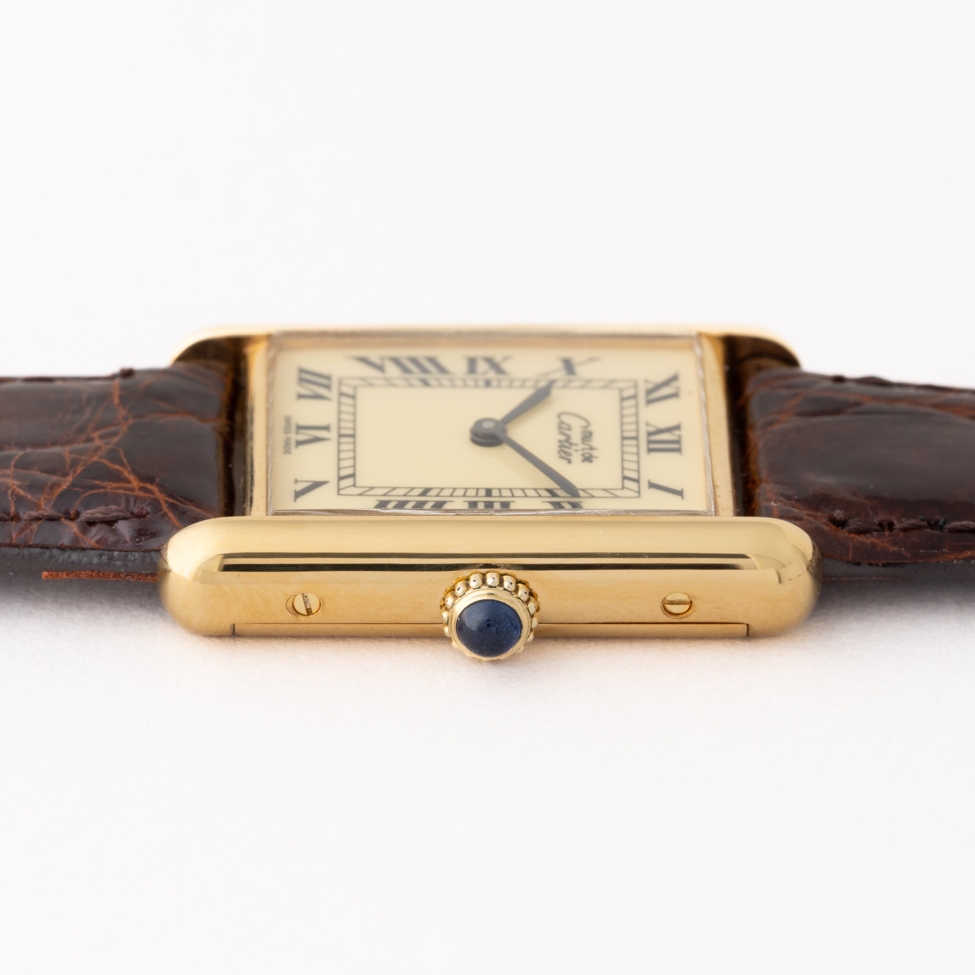 カルティエ マストタンク LMサイズ 1980年代製 アイボリーダイヤル