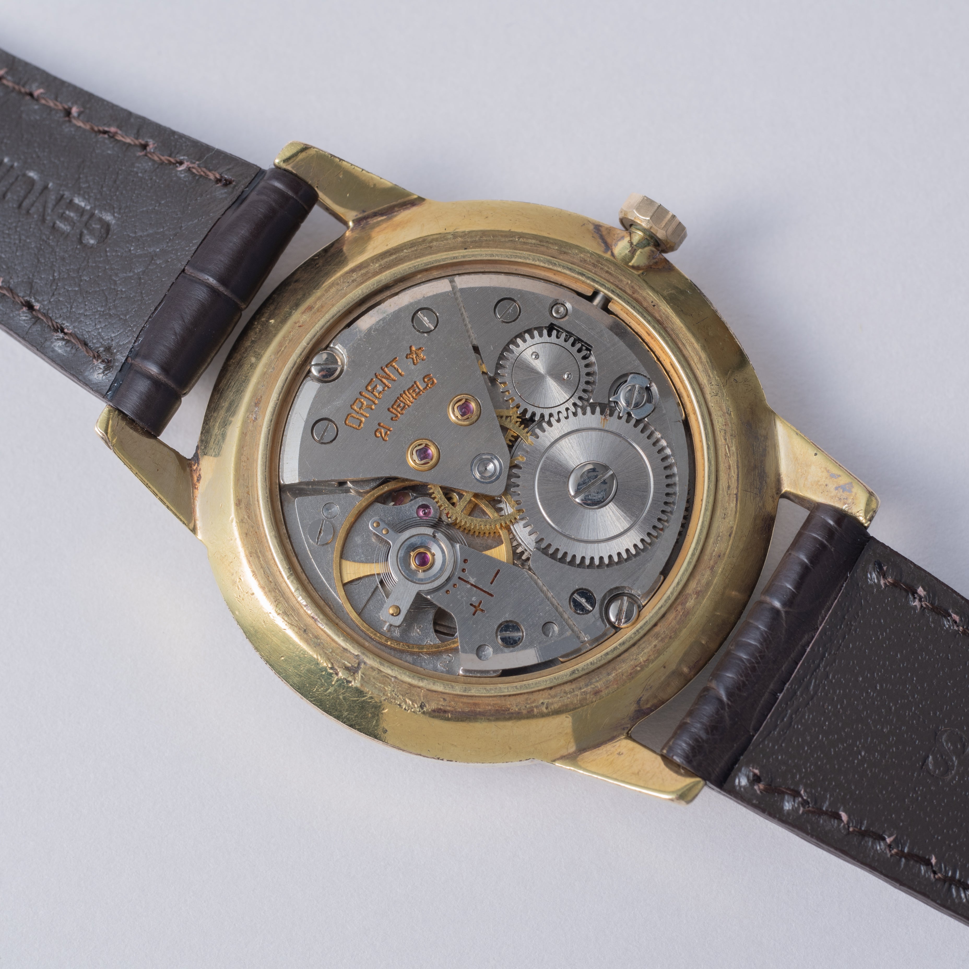 オリエント ミステリアスダイヤル 1960年製 GF 純正尾錠付き