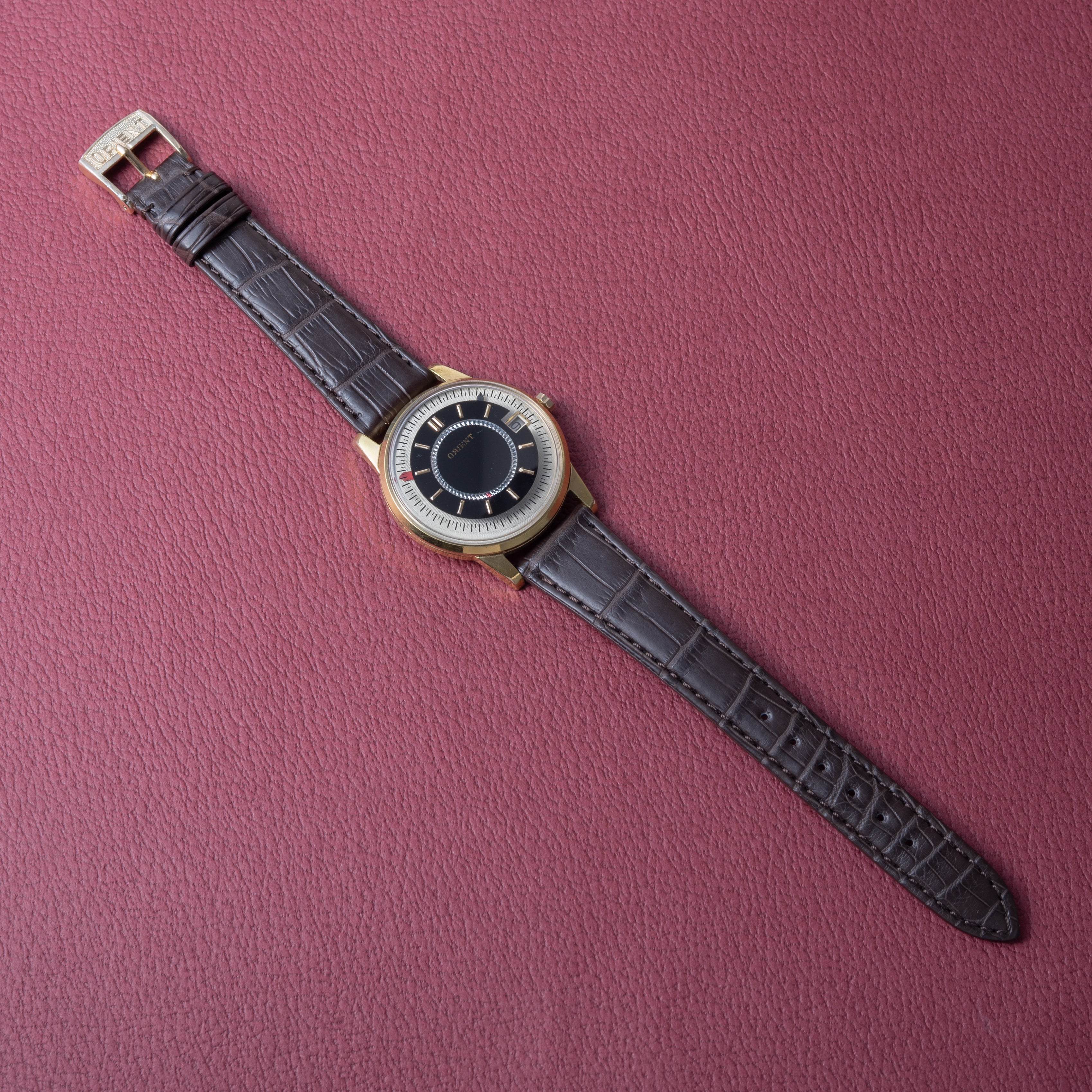 オリエント ミステリアスダイヤル 1960年製 GF 純正尾錠付き